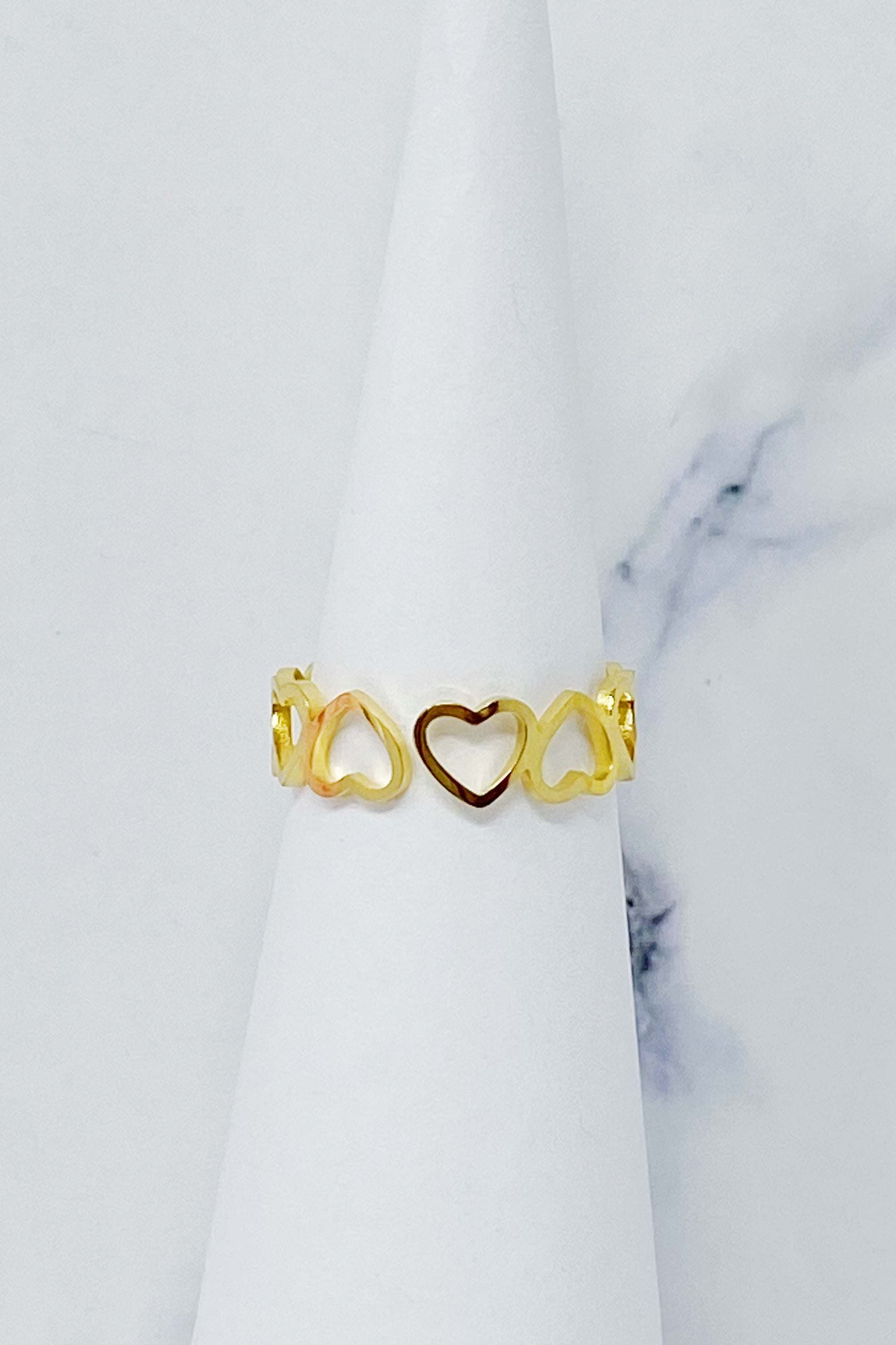 Open Hearts All Around Ring