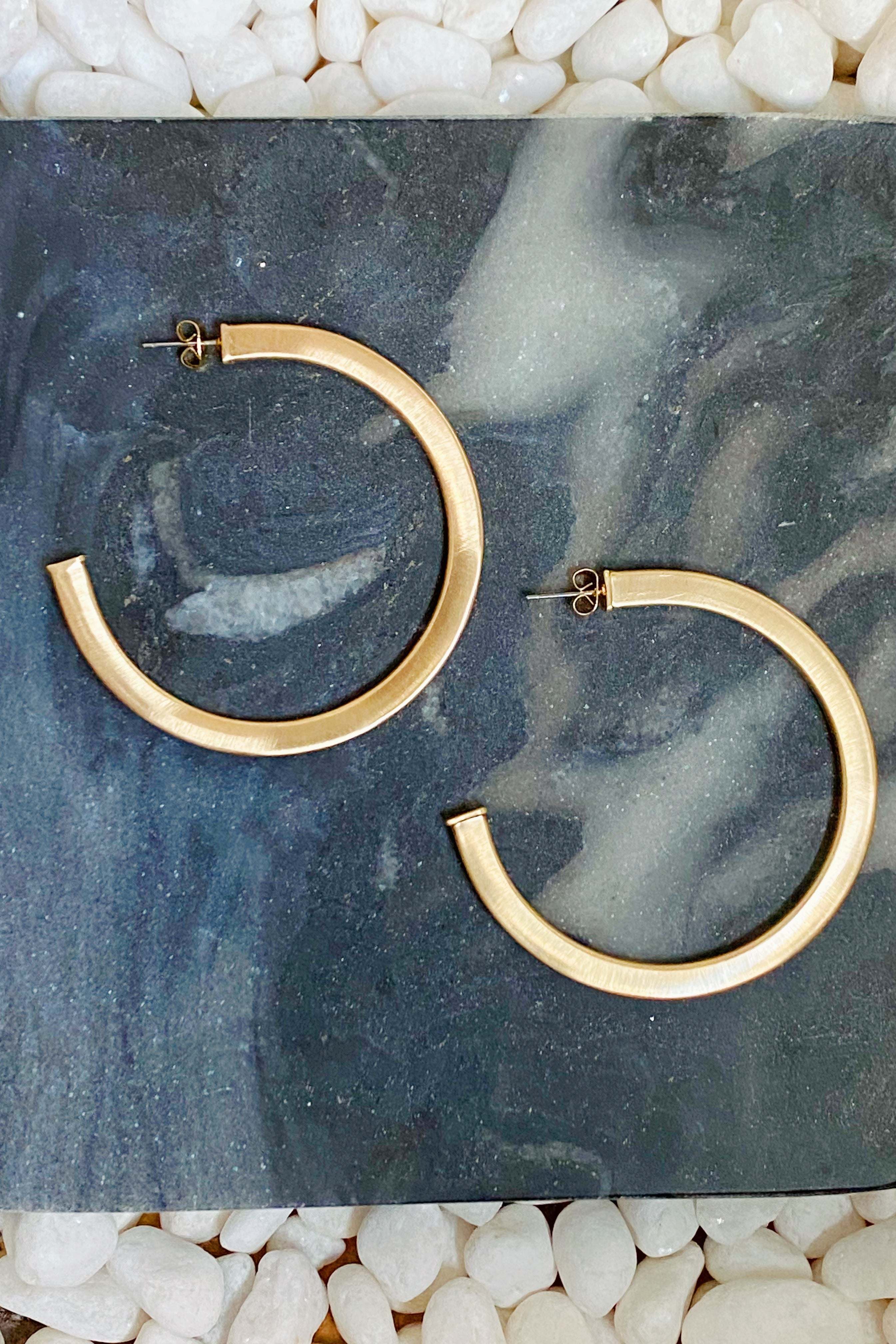 Overall Luxe Round Hoop Earrings