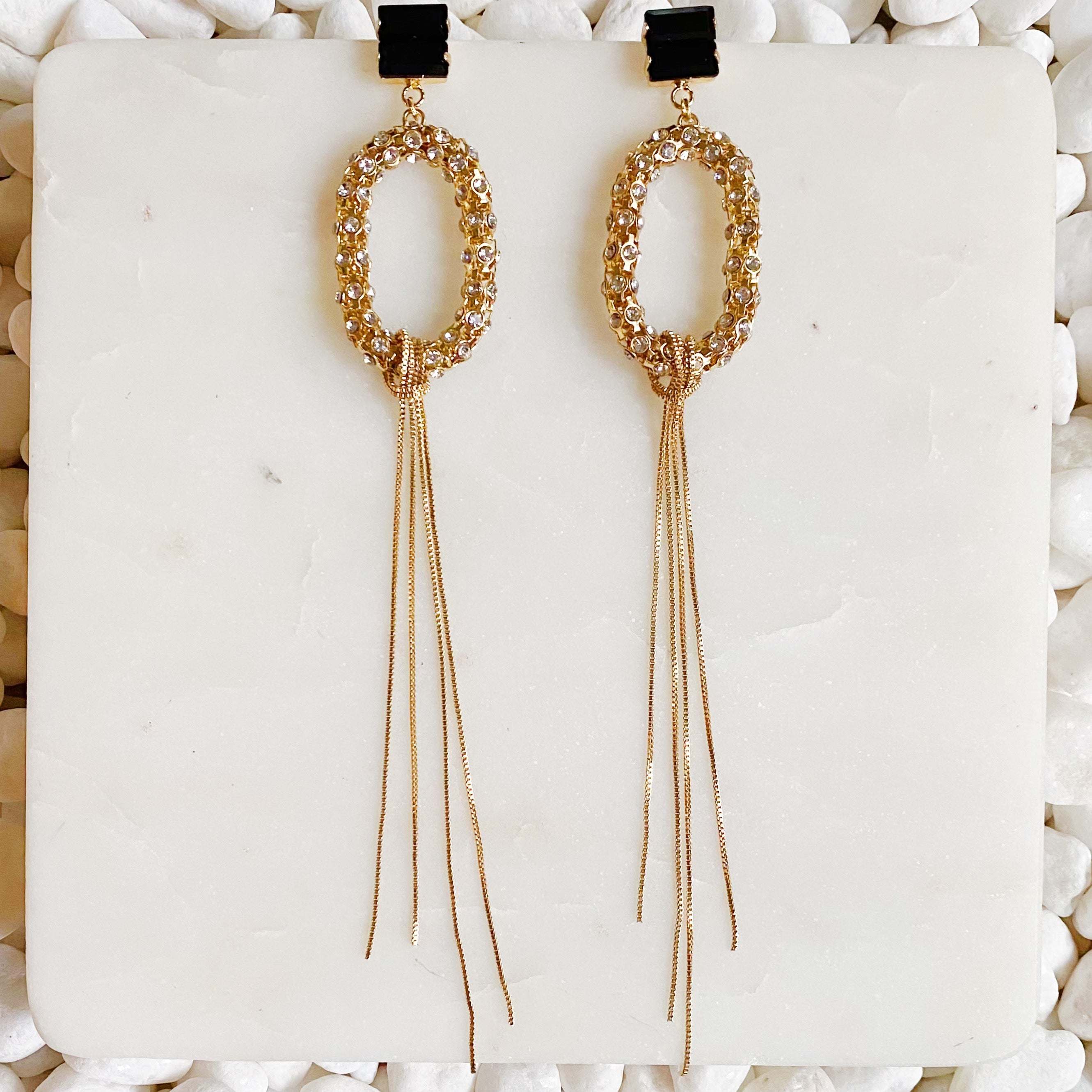 To Paris Long Drop Earrings