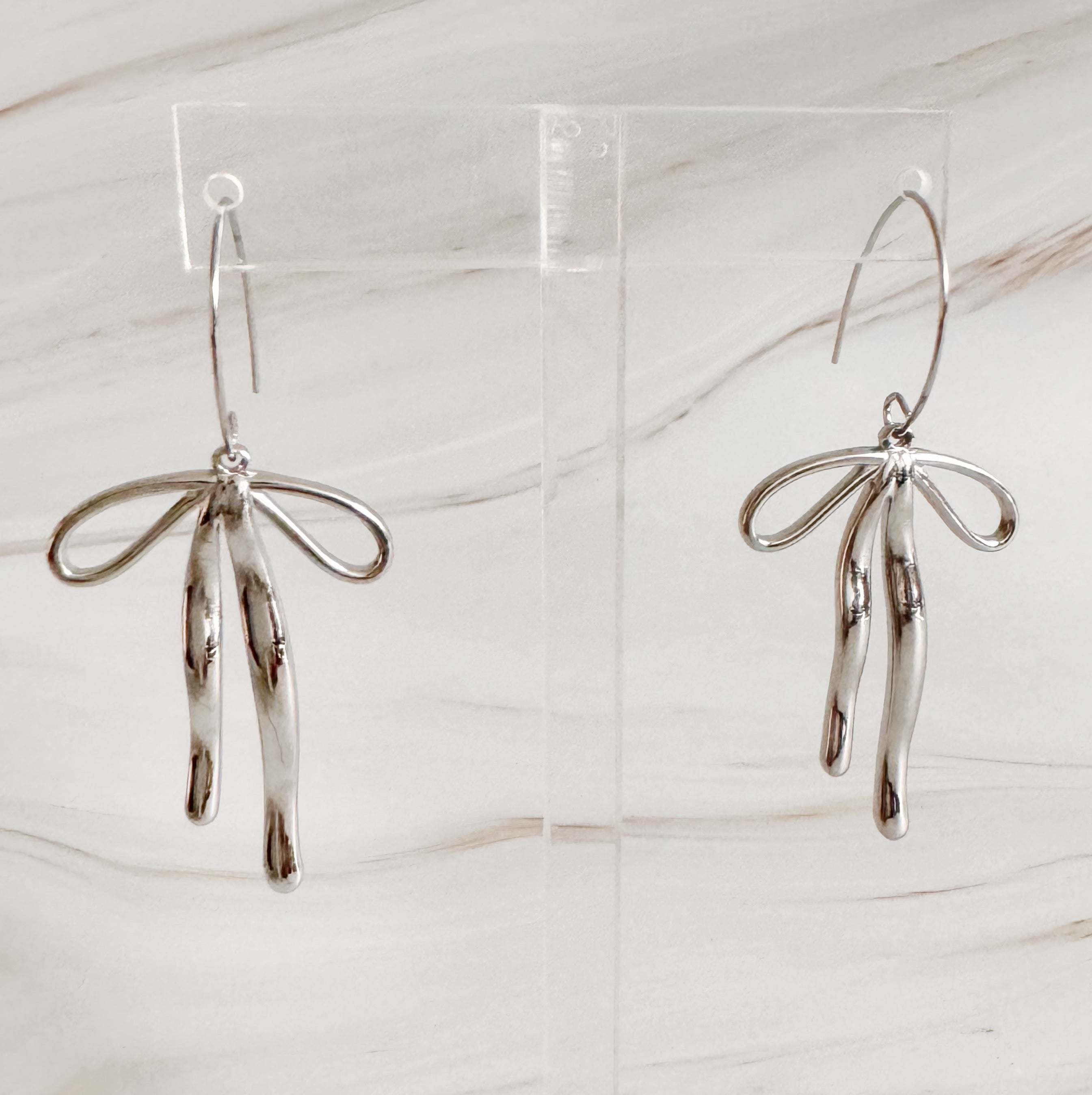 Stylist Bow Drop Earrings