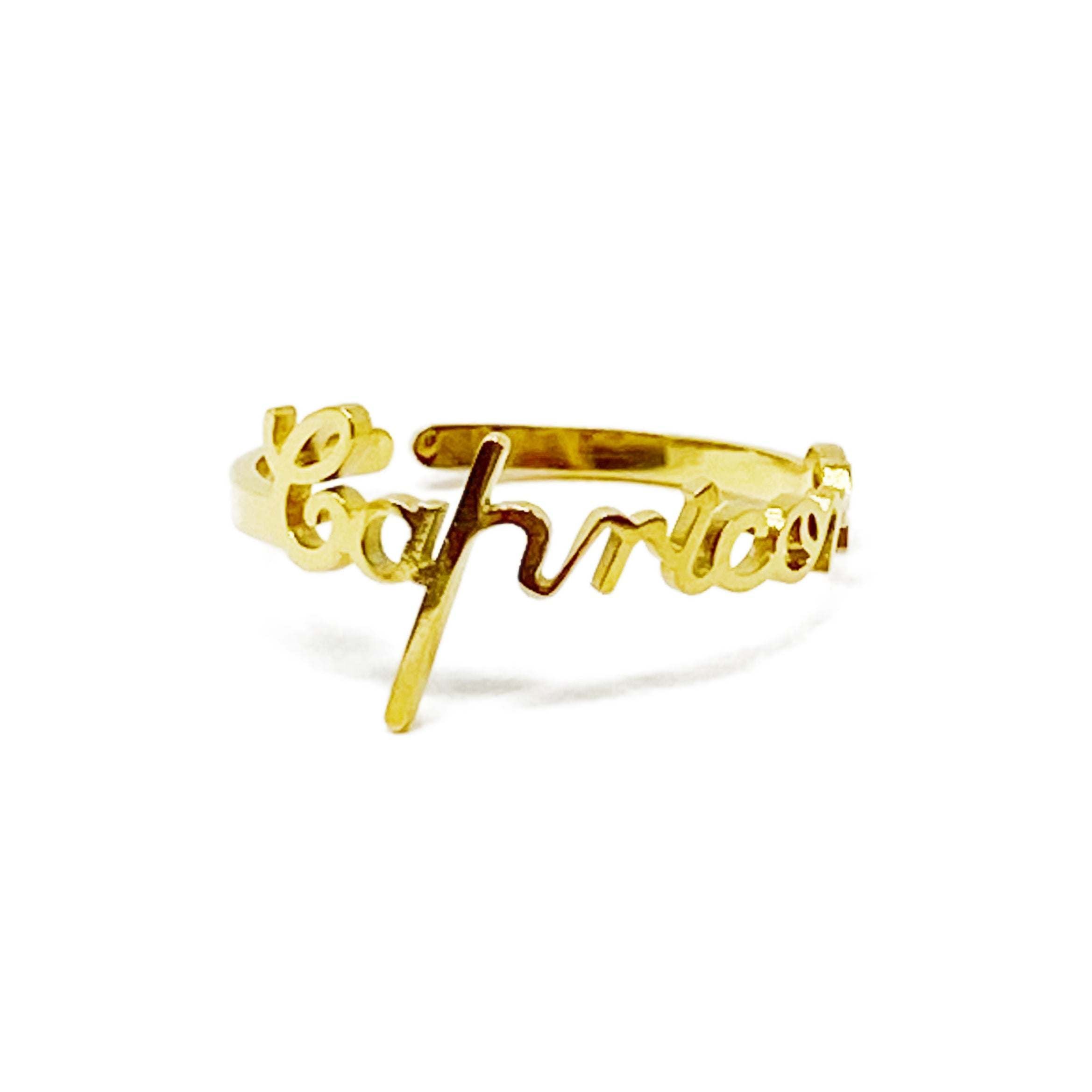 Scripted Zodiac Ring