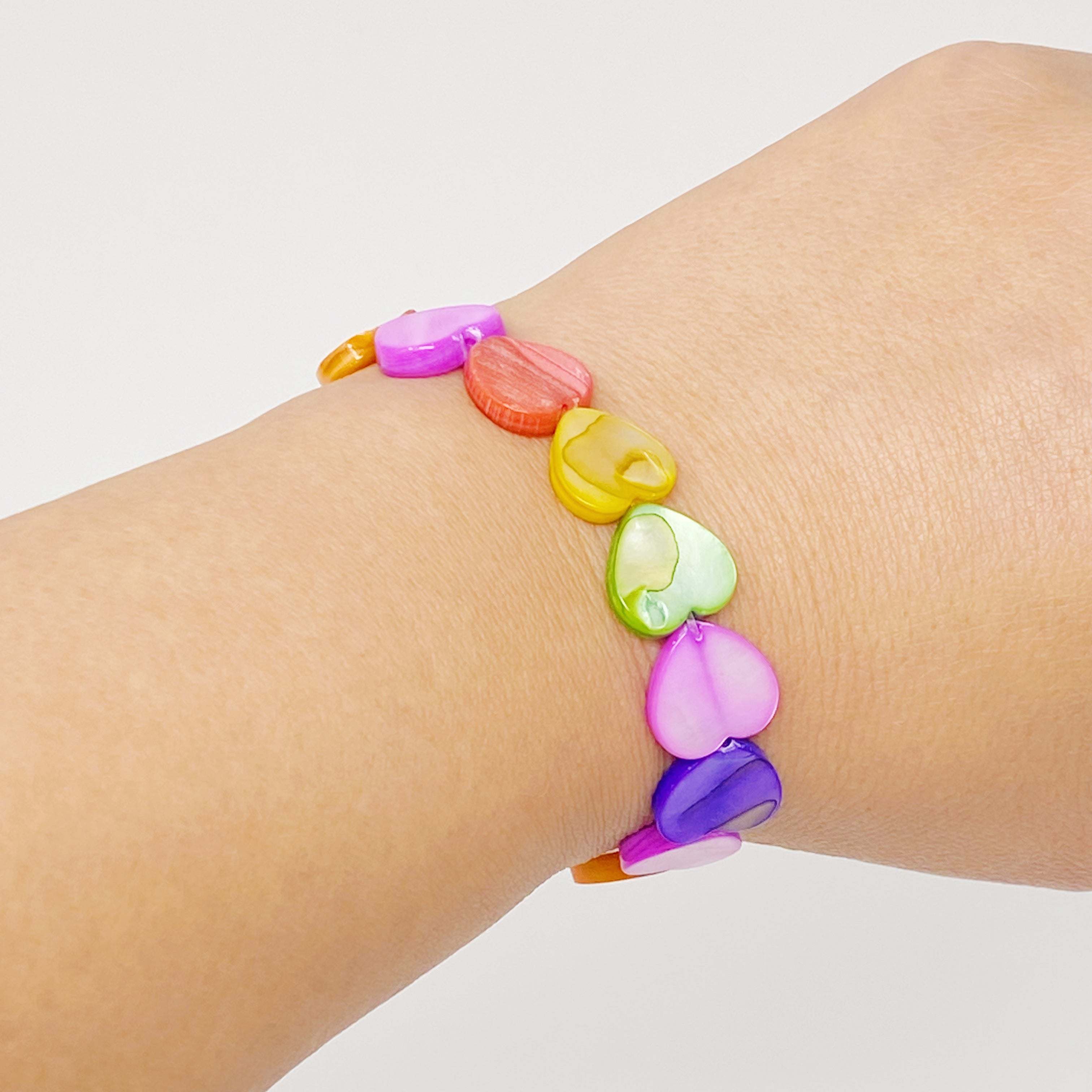 Shelly Heart Stretch Bracelet