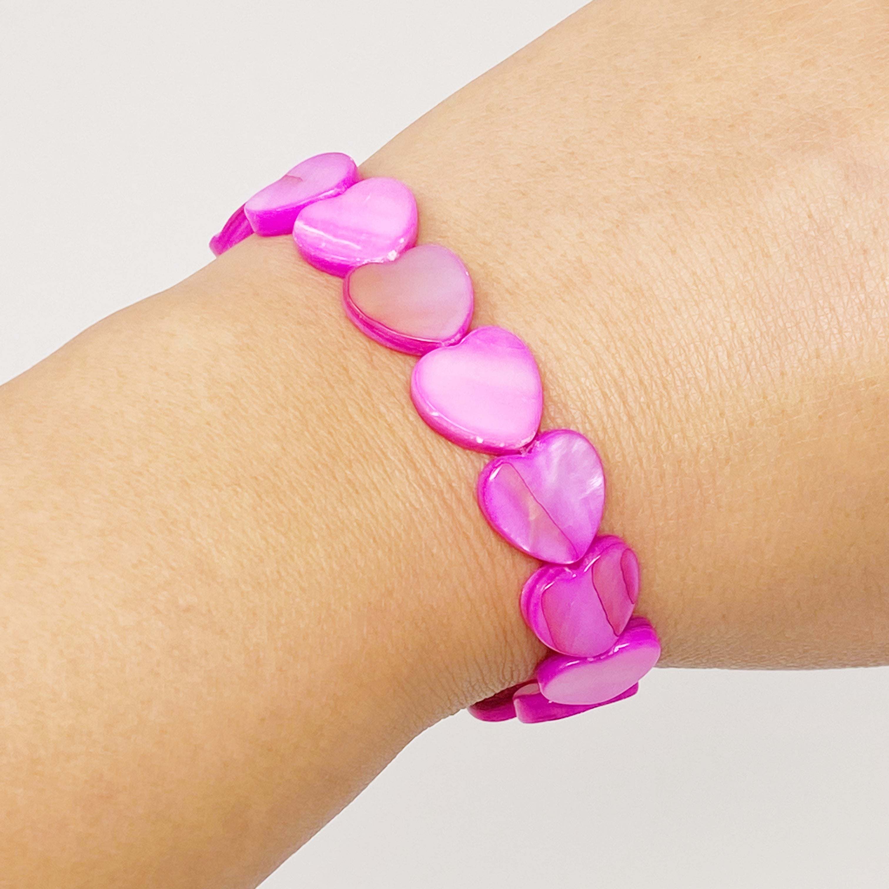 Shelly Heart Stretch Bracelet