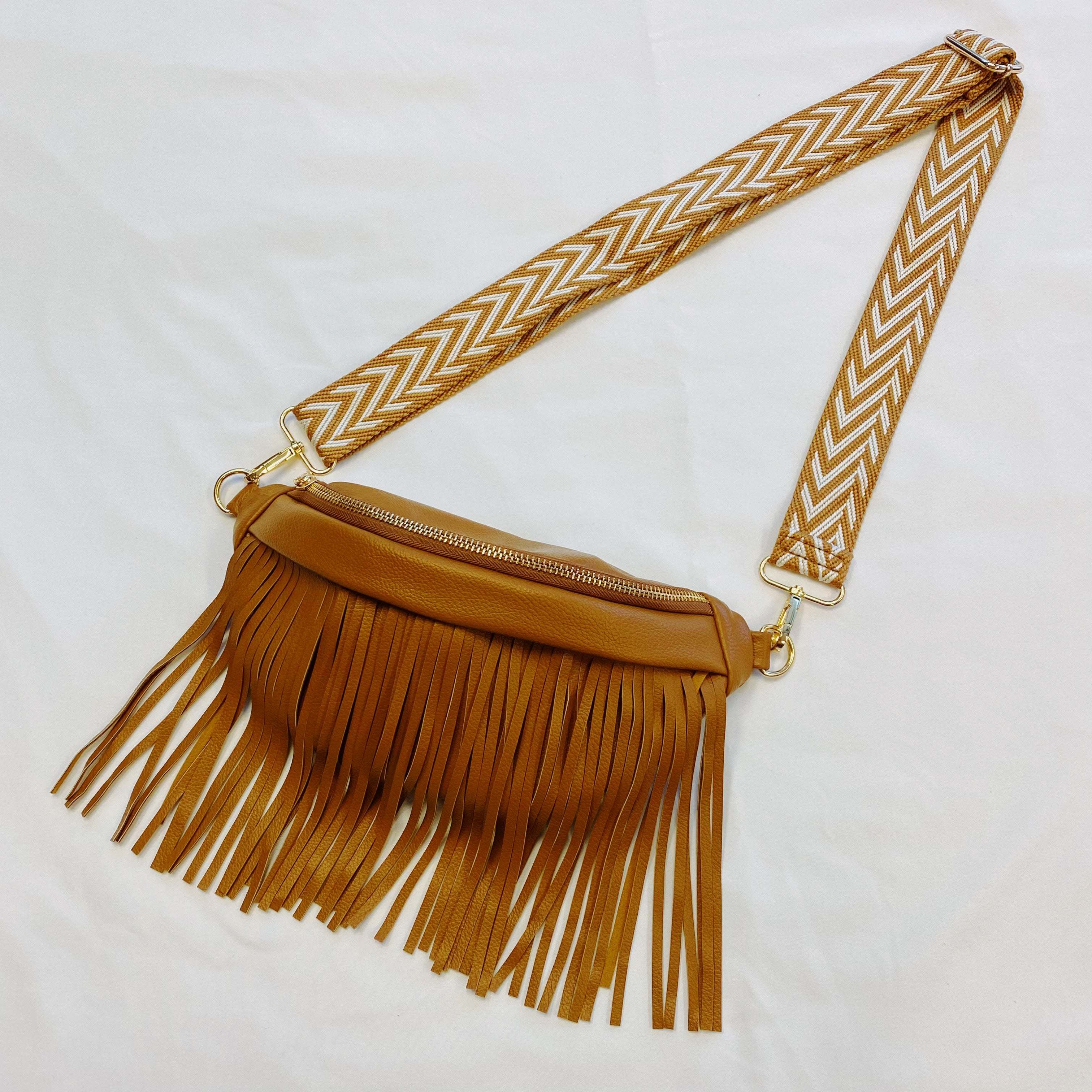 Vegan Leather Fringed Or Not Sling Bag