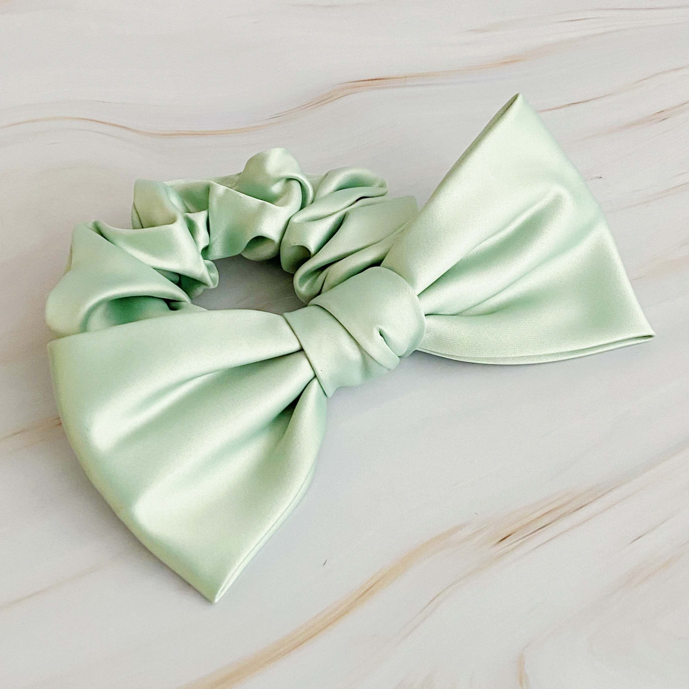 Satin Bow Tie Hair Scrunch