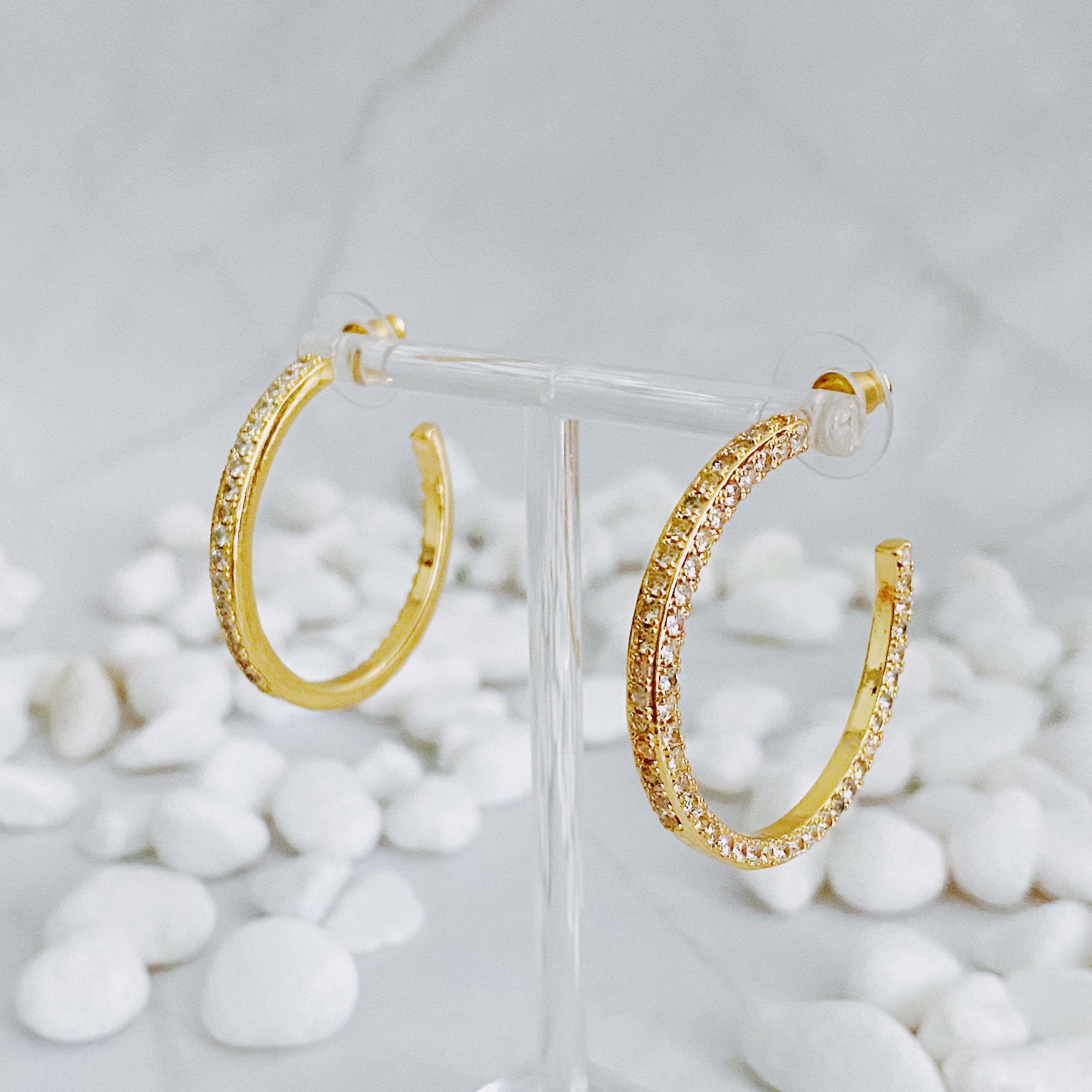 Plain Or Shine Reversible Hoop Earrings