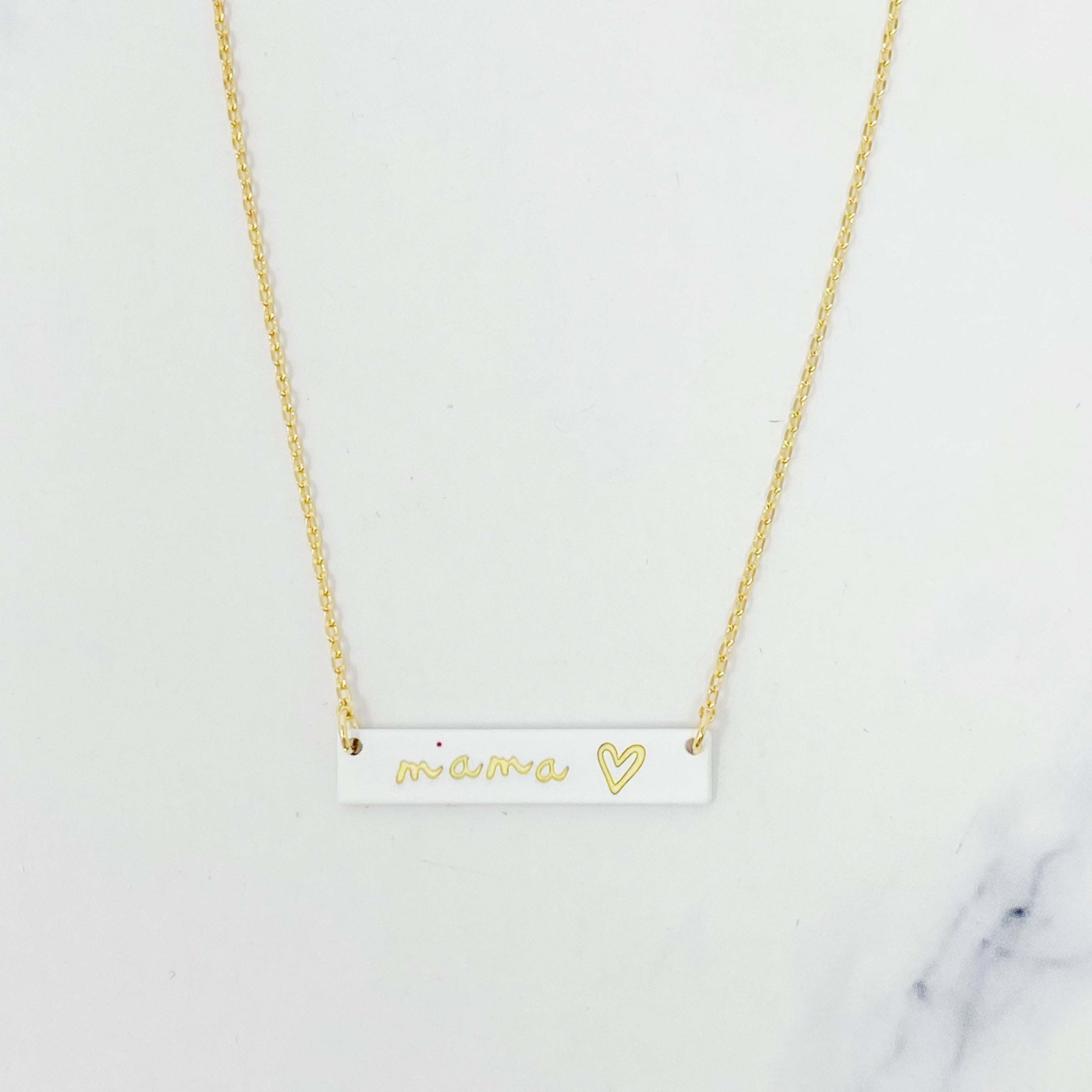 Mama Bar Heart Necklace