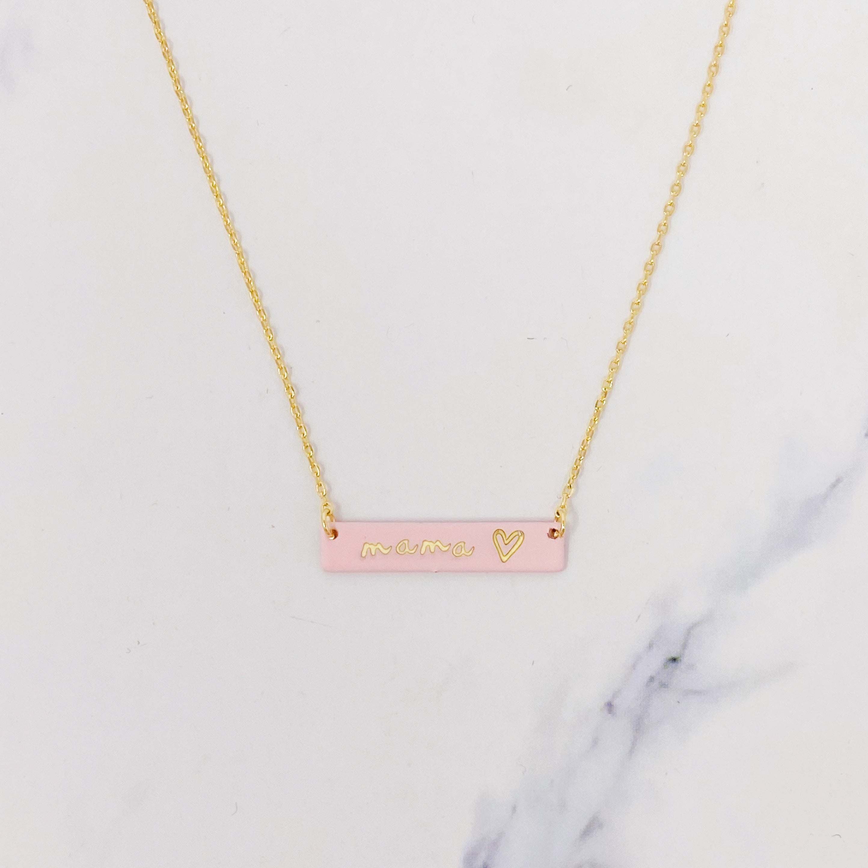 Mama Bar Heart Necklace