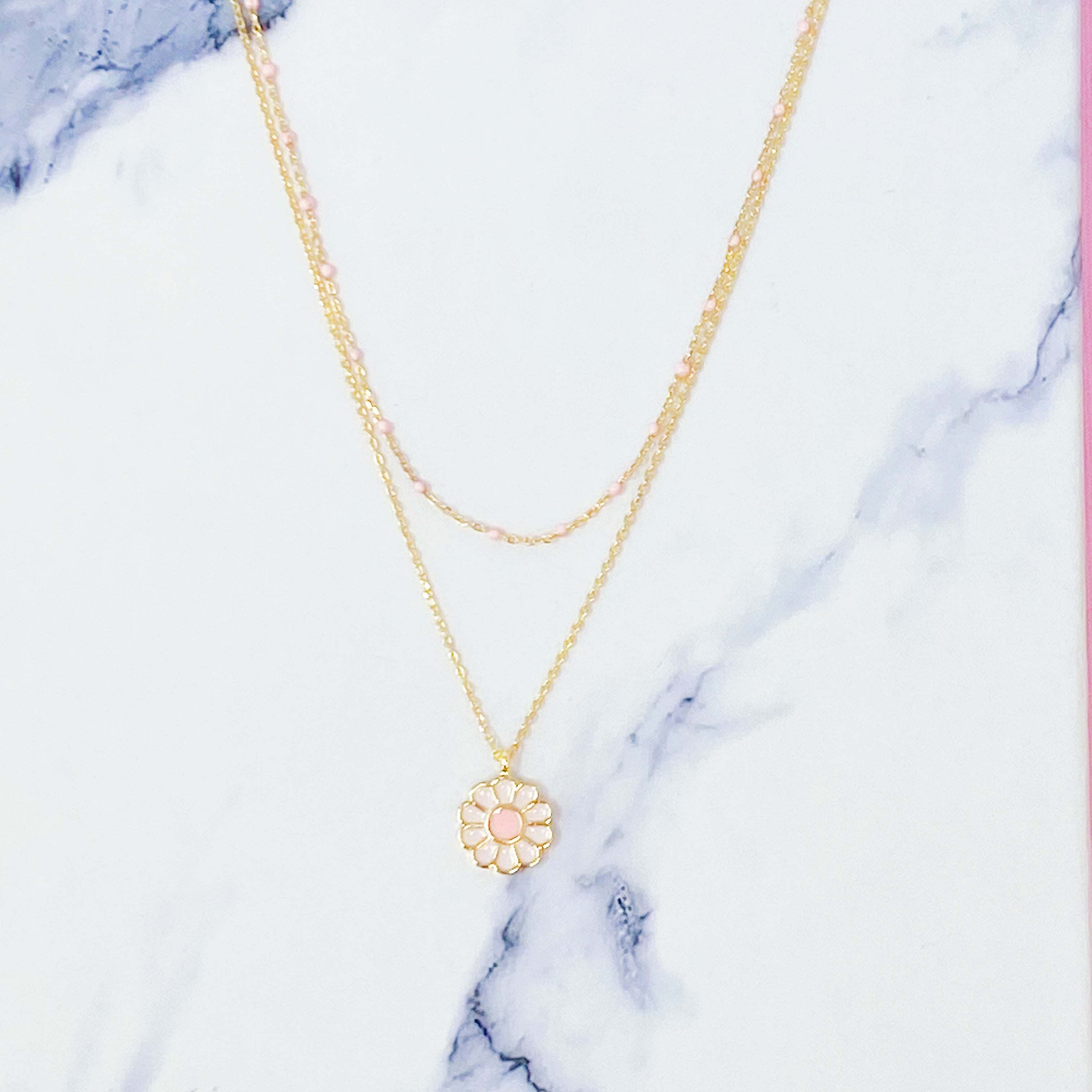 Layered Daisy Necklace