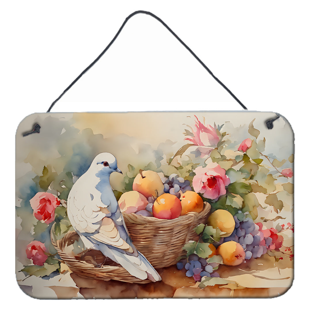 NEW Dove Wall or Door Hanging Prints Aluminum Metal Sign Kitchen Wall Bar Bathroom Plaque Home Decor, 8HX12W, Multicolor