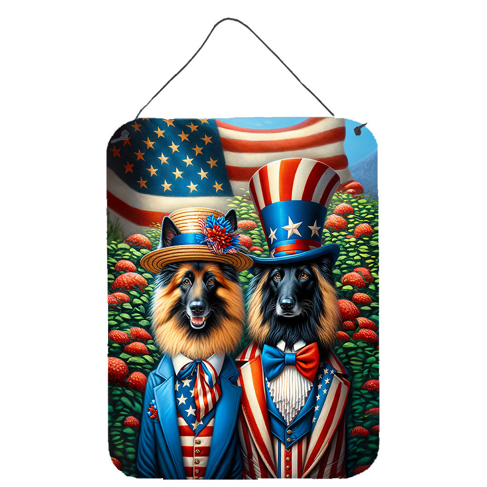 NEW All American Belgian Tervuren Wall or Door Hanging Prints Aluminum Metal Sign Kitchen Wall Bar Bathroom Plaque Home Decor Front Door Plaque, 12x16, Multicolor