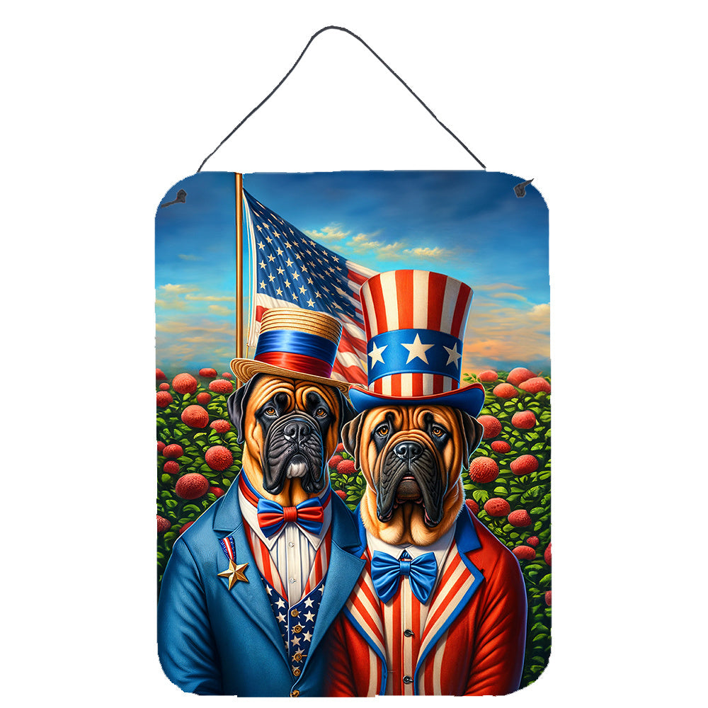 NEW All American Bullmastiff Wall or Door Hanging Prints Aluminum Metal Sign Kitchen Wall Bar Bathroom Plaque Home Decor Front Door Plaque, 12x16, Multicolor