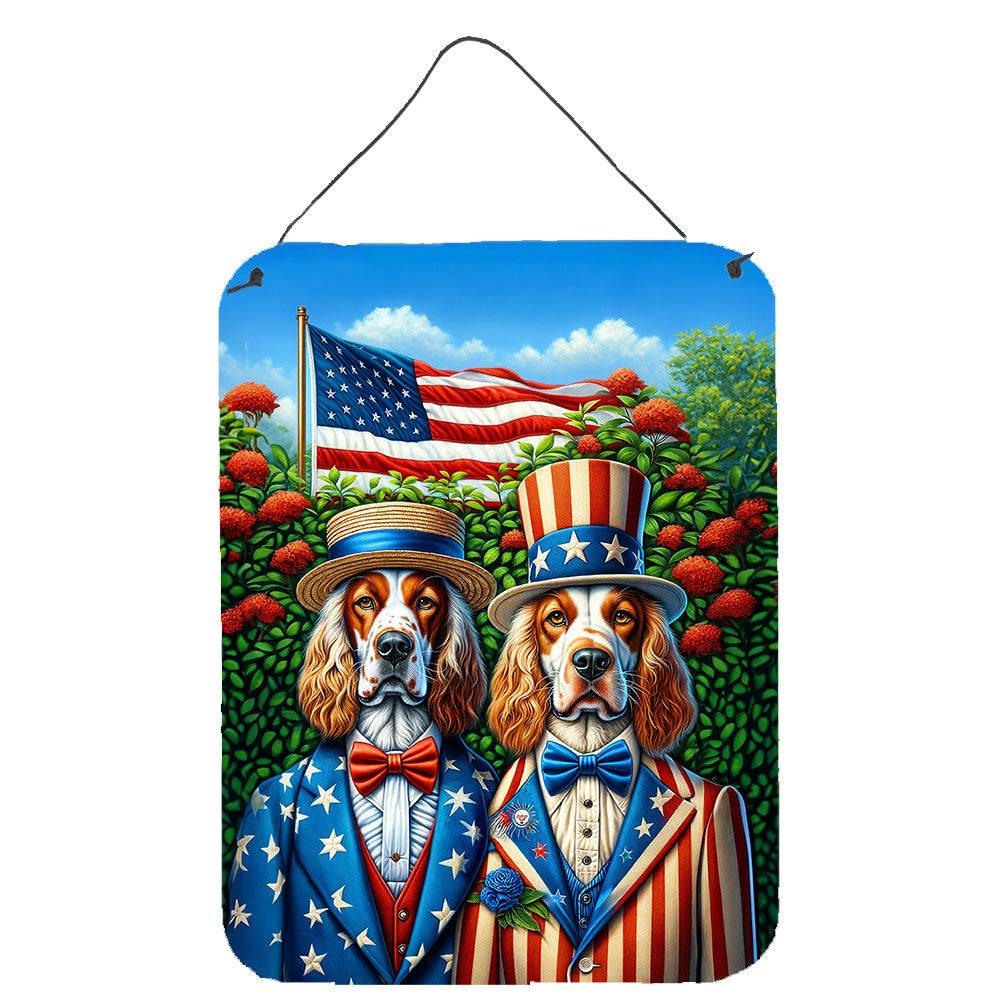 NEW All American English Setter Wall or Door Hanging Prints Aluminum Metal Sign Kitchen Wall Bar Bathroom Plaque Home Decor Front Door Plaque, 12x16, Multicolor