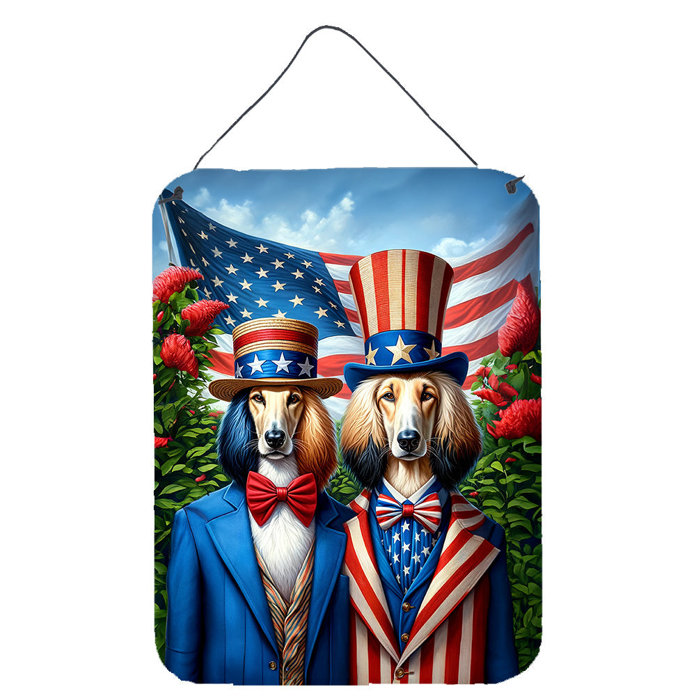 NEW All American Afghan Hound Wall or Door Hanging Prints Aluminum Metal Sign Kitchen Wall Bar Bathroom Plaque Home Decor Front Door Plaque, 12x16, Multicolor