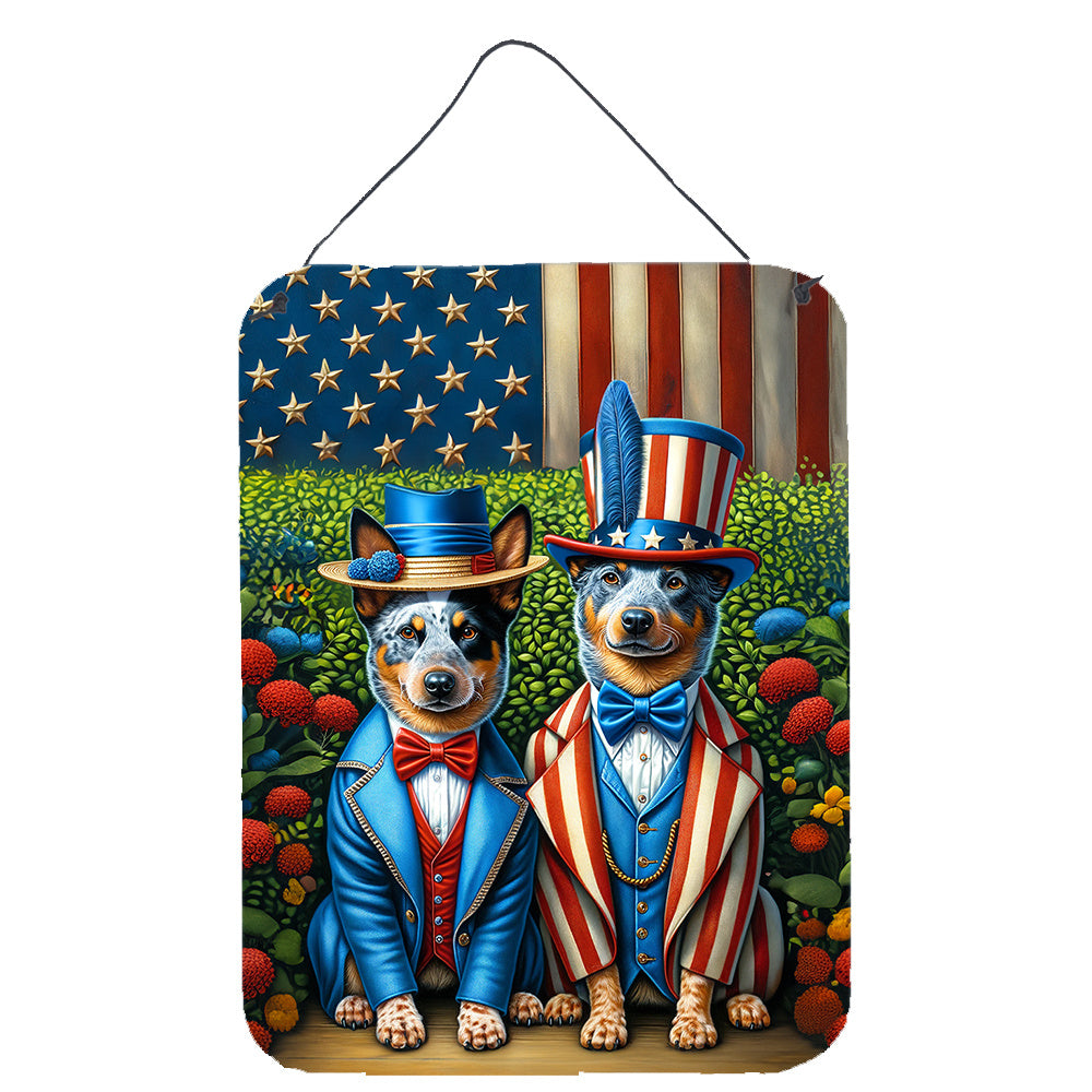 NEW All American Australian Cattle Dog Wall or Door Hanging Prints Aluminum Metal Sign Kitchen Wall Bar Bathroom Plaque Home Decor Front Door Plaque, 12x16, Multicolor