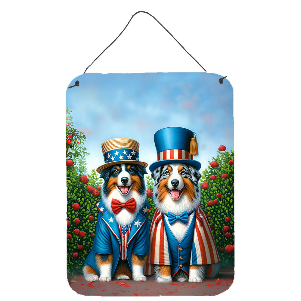 NEW All American Australian Shepherd Wall or Door Hanging Prints Aluminum Metal Sign Kitchen Wall Bar Bathroom Plaque Home Decor Front Door Plaque, 12x16, Multicolor