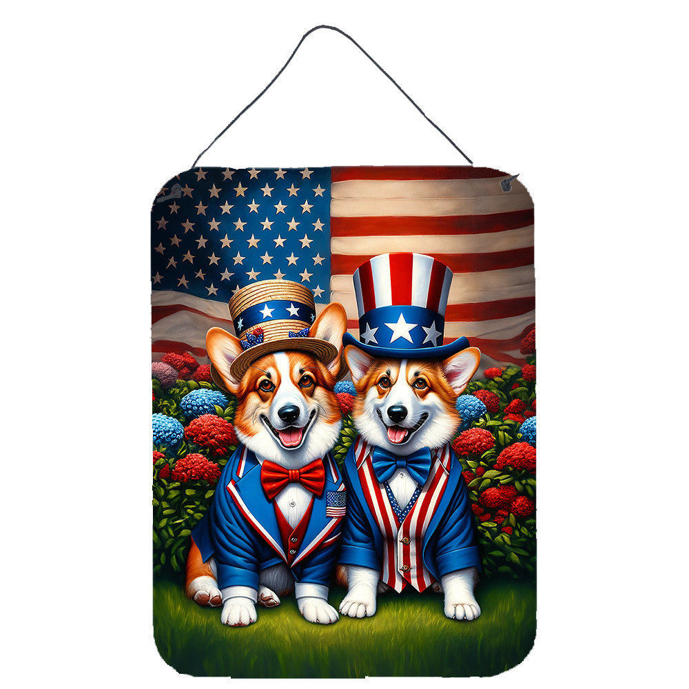 NEW All American Corgi Wall or Door Hanging Prints Aluminum Metal Sign Kitchen Wall Bar Bathroom Plaque Home Decor Front Door Plaque, 12x16, Multicolor