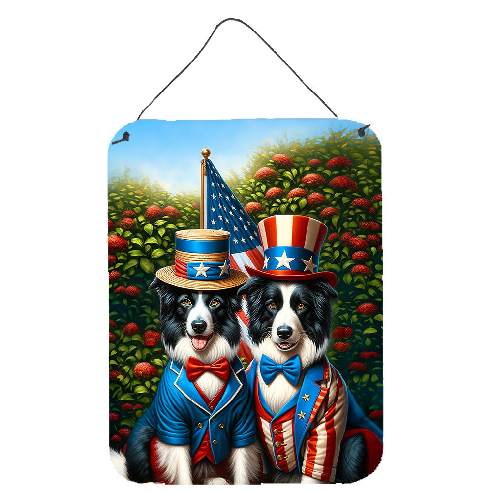 NEW All American Border Collie Wall or Door Hanging Prints Aluminum Metal Sign Kitchen Wall Bar Bathroom Plaque Home Decor Front Door Plaque, 12x16, Multicolor