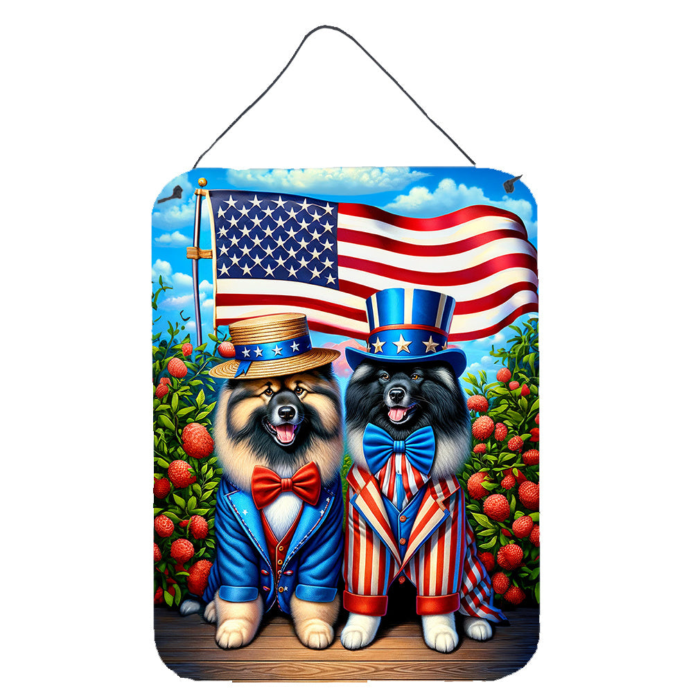 NEW All American Keeshond Wall or Door Hanging Prints Aluminum Metal Sign Kitchen Wall Bar Bathroom Plaque Home Decor Front Door Plaque, 12x16, Multicolor