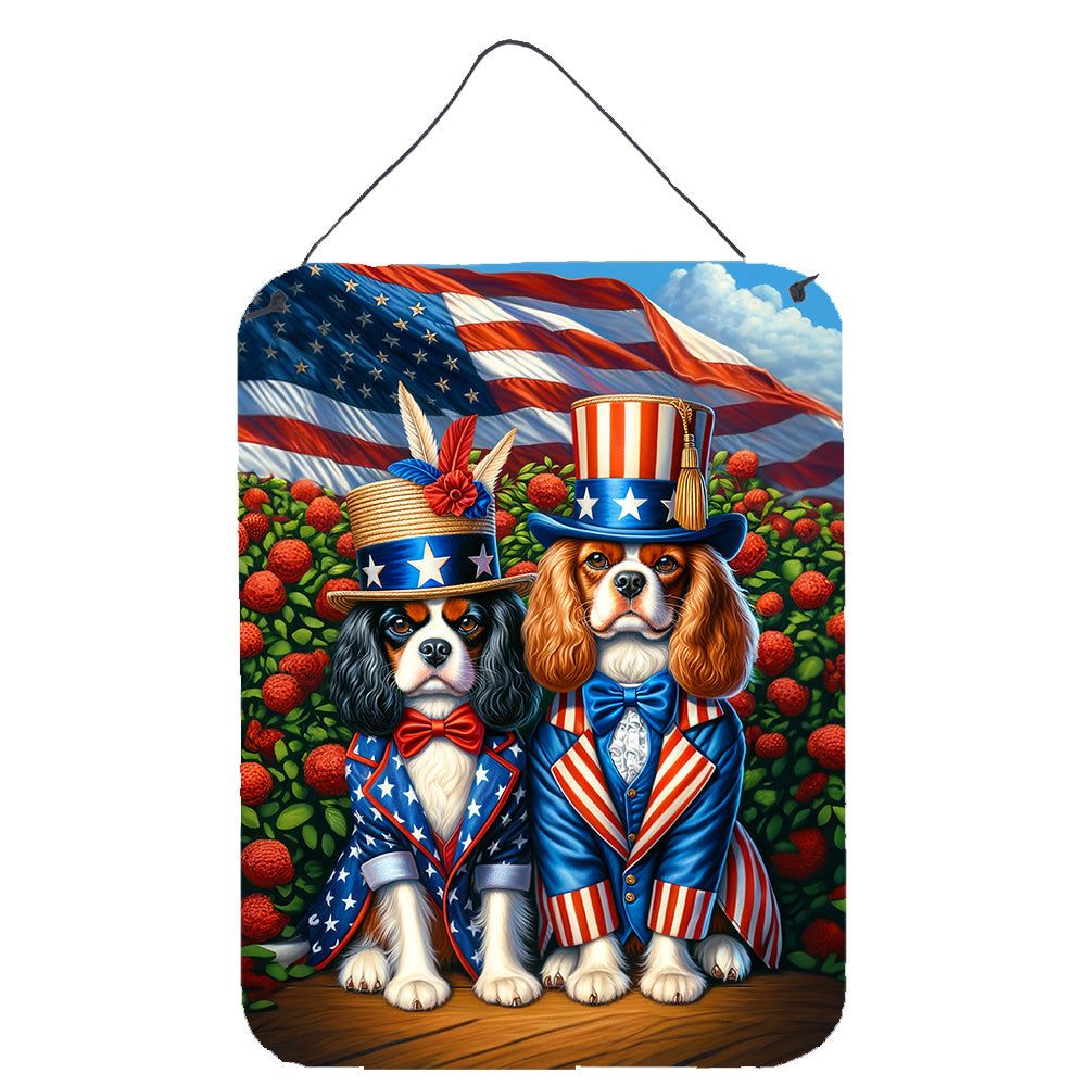 NEW All American Cavalier Spaniel Wall or Door Hanging Prints Aluminum Metal Sign Kitchen Wall Bar Bathroom Plaque Home Decor Front Door Plaque, 12x16, Multicolor