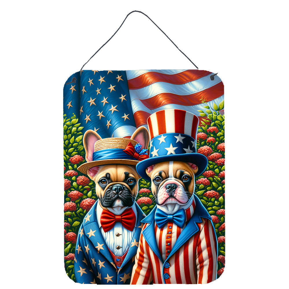 NEW All American French Bulldog Wall or Door Hanging Prints Aluminum Metal Sign Kitchen Wall Bar Bathroom Plaque Home Decor Front Door Plaque, 12x16, Multicolor