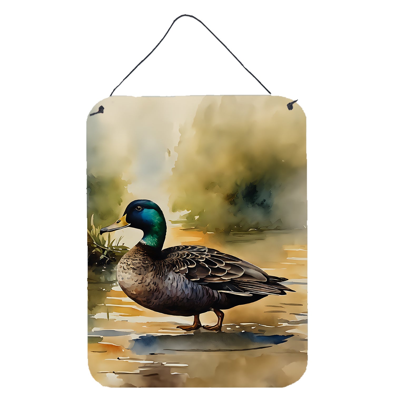 NEW American Black Duck Wall or Door Hanging Prints Aluminum Metal Sign Kitchen Wall Bar Bathroom Plaque Home Decor Front Door Plaque, 12x16, Multicolor