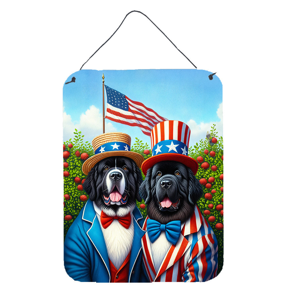 NEW All American Newfoundland Wall or Door Hanging Prints Aluminum Metal Sign Kitchen Wall Bar Bathroom Plaque Home Decor Front Door Plaque, 12x16, Multicolor