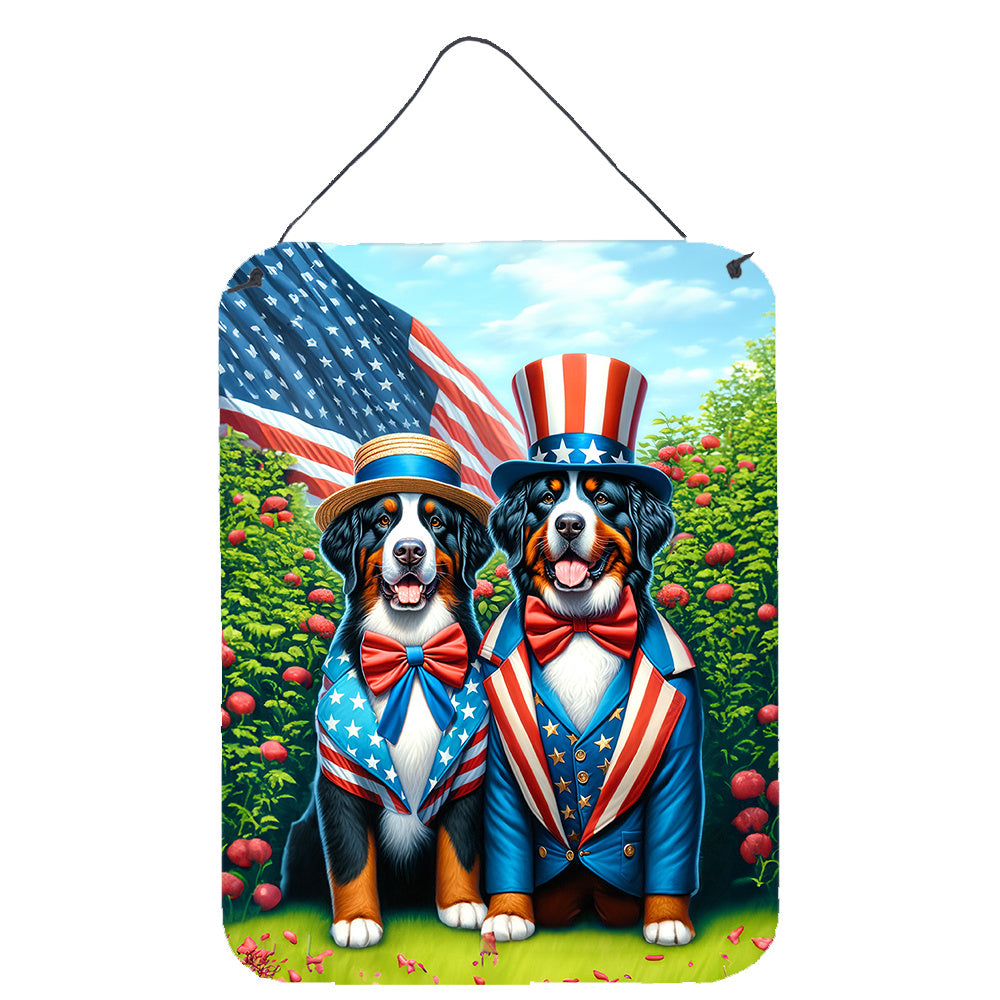 NEW All American Bernese Mountain Dog Wall or Door Hanging Prints Aluminum Metal Sign Kitchen Wall Bar Bathroom Plaque Home Decor Front Door Plaque, 12x16, Multicolor