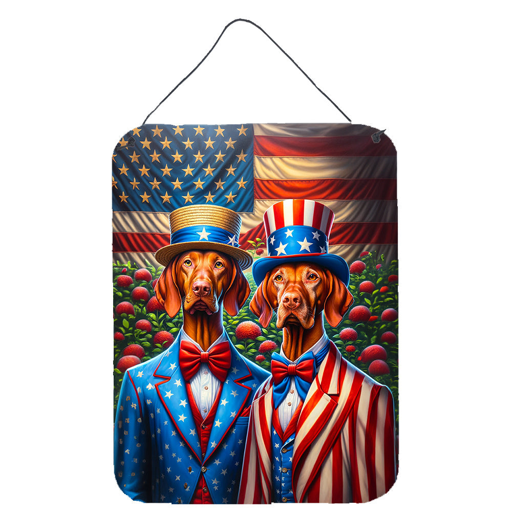 NEW All American Vizsla Wall or Door Hanging Prints Aluminum Metal Sign Kitchen Wall Bar Bathroom Plaque Home Decor Front Door Plaque, 12x16, Multicolor