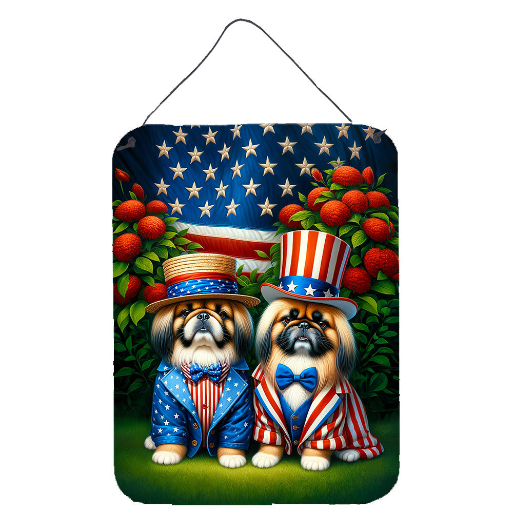 NEW All American Pekingese Wall or Door Hanging Prints Aluminum Metal Sign Kitchen Wall Bar Bathroom Plaque Home Decor Front Door Plaque, 12x16, Multicolor