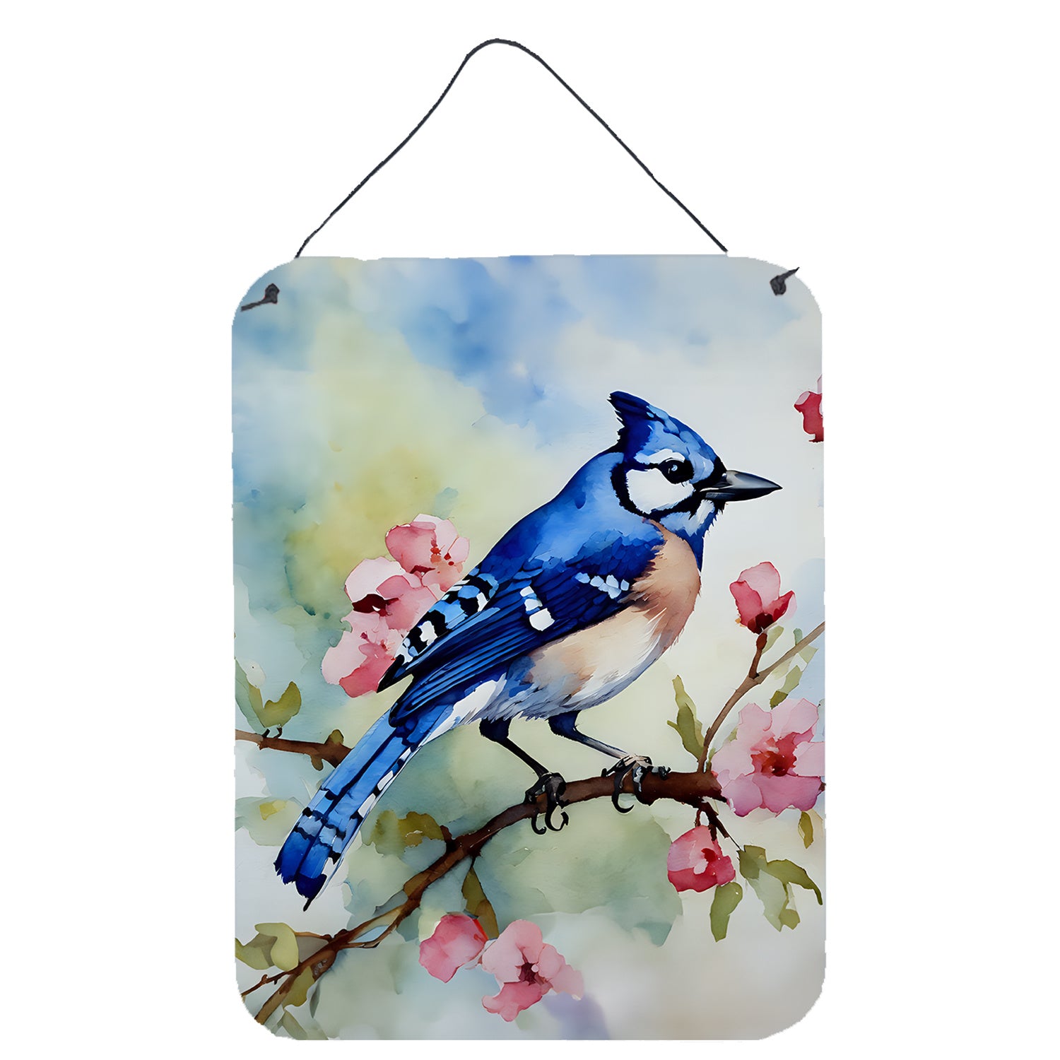 NEW Blue Jay Wall or Door Hanging Prints Aluminum Metal Sign Kitchen Wall Bar Bathroom Plaque Home Decor Front Door Plaque, 12x16, Multicolor