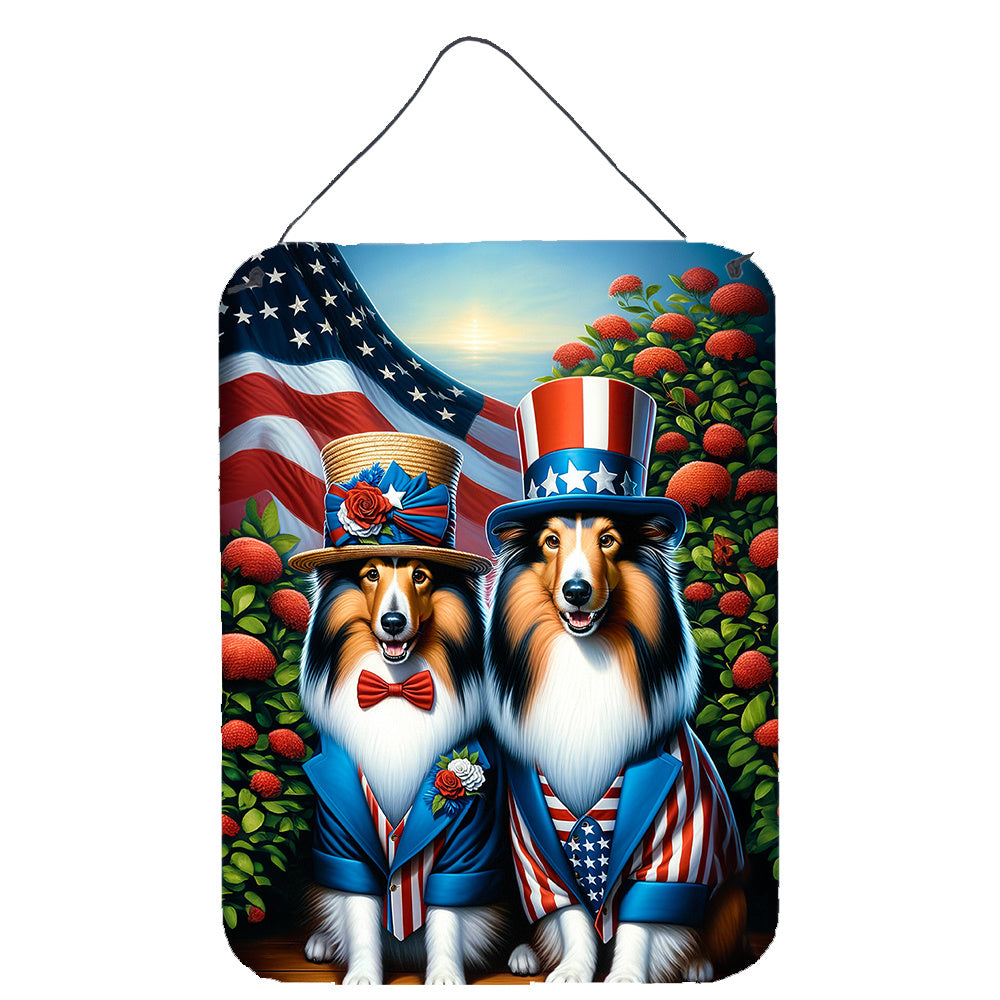 NEW All American Sheltie Wall or Door Hanging Prints Aluminum Metal Sign Kitchen Wall Bar Bathroom Plaque Home Decor Front Door Plaque, 12x16, Multicolor