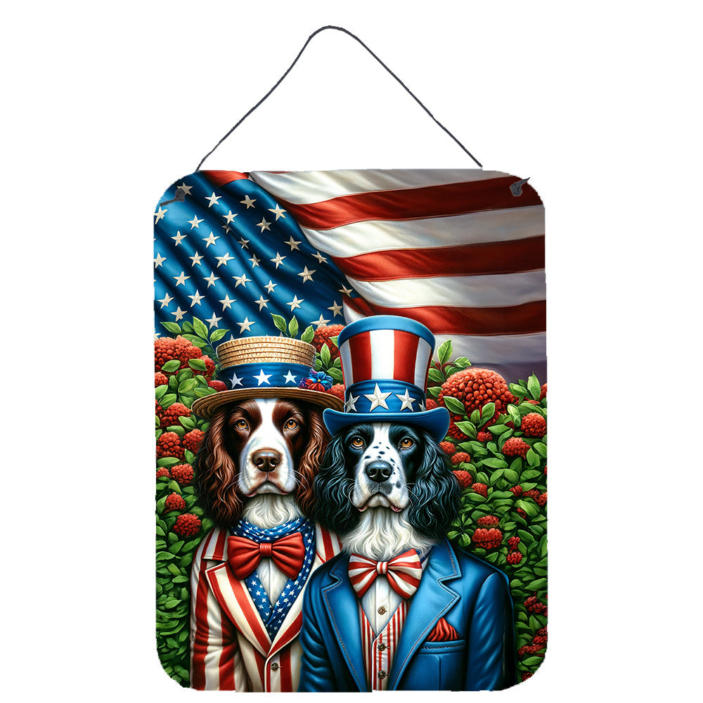 NEW All American English Springer Spaniel Wall or Door Hanging Prints Aluminum Metal Sign Kitchen Wall Bar Bathroom Plaque Home Decor Front Door Plaque, 12x16, Multicolor