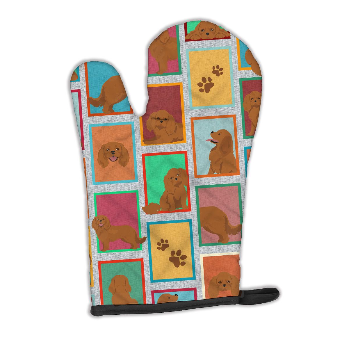 Lots of Ruby Cavalier Spaniel Oven Mitt Heat Resistant Thick Oven Mitt for Hot Pans and Oven, Kitchen Mitt Protect Hands, Cooking Baking Glove