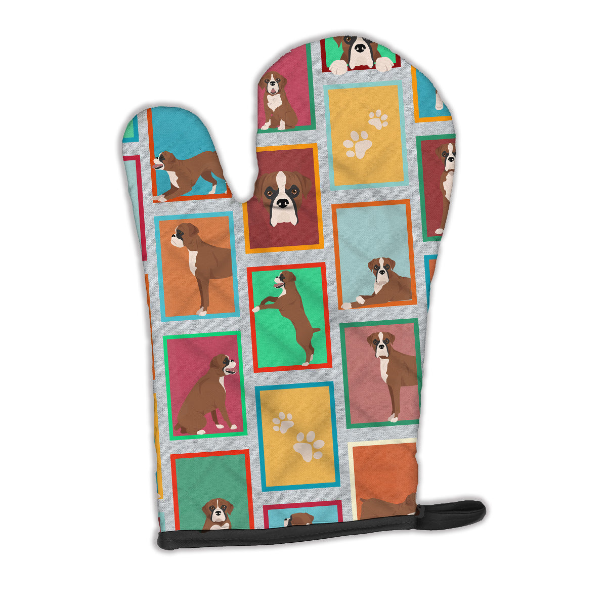 Lots of Flashy Fawn Boxer Oven Mitt Heat Resistant Thick Oven Mitt for Hot Pans and Oven, Kitchen Mitt Protect Hands, Cooking Baking Glove