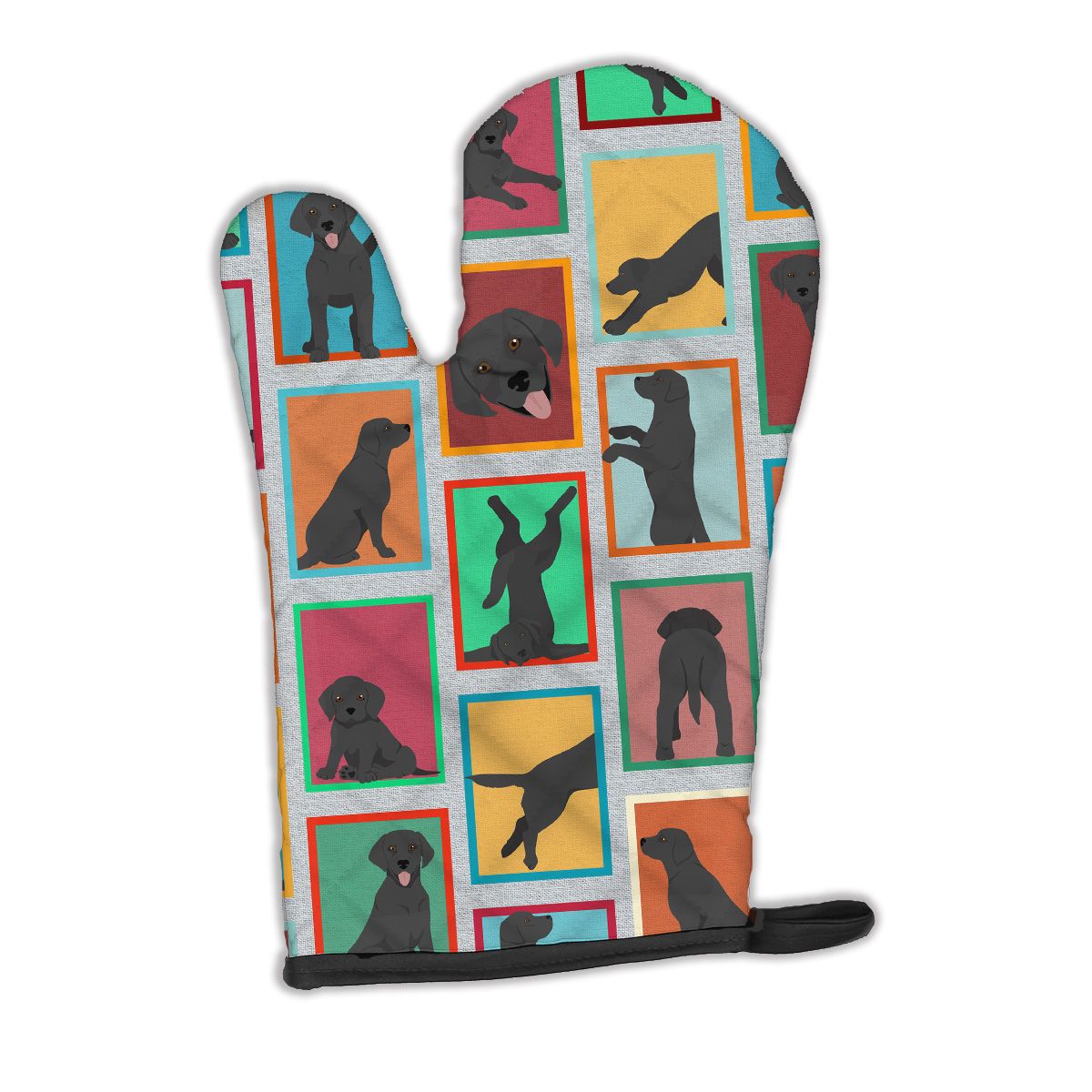 Lots of Black Labrador Retriever Oven Mitt Heat Resistant Thick Oven Mitt for Hot Pans and Oven, Kitchen Mitt Protect Hands, Cooking Baking Glove