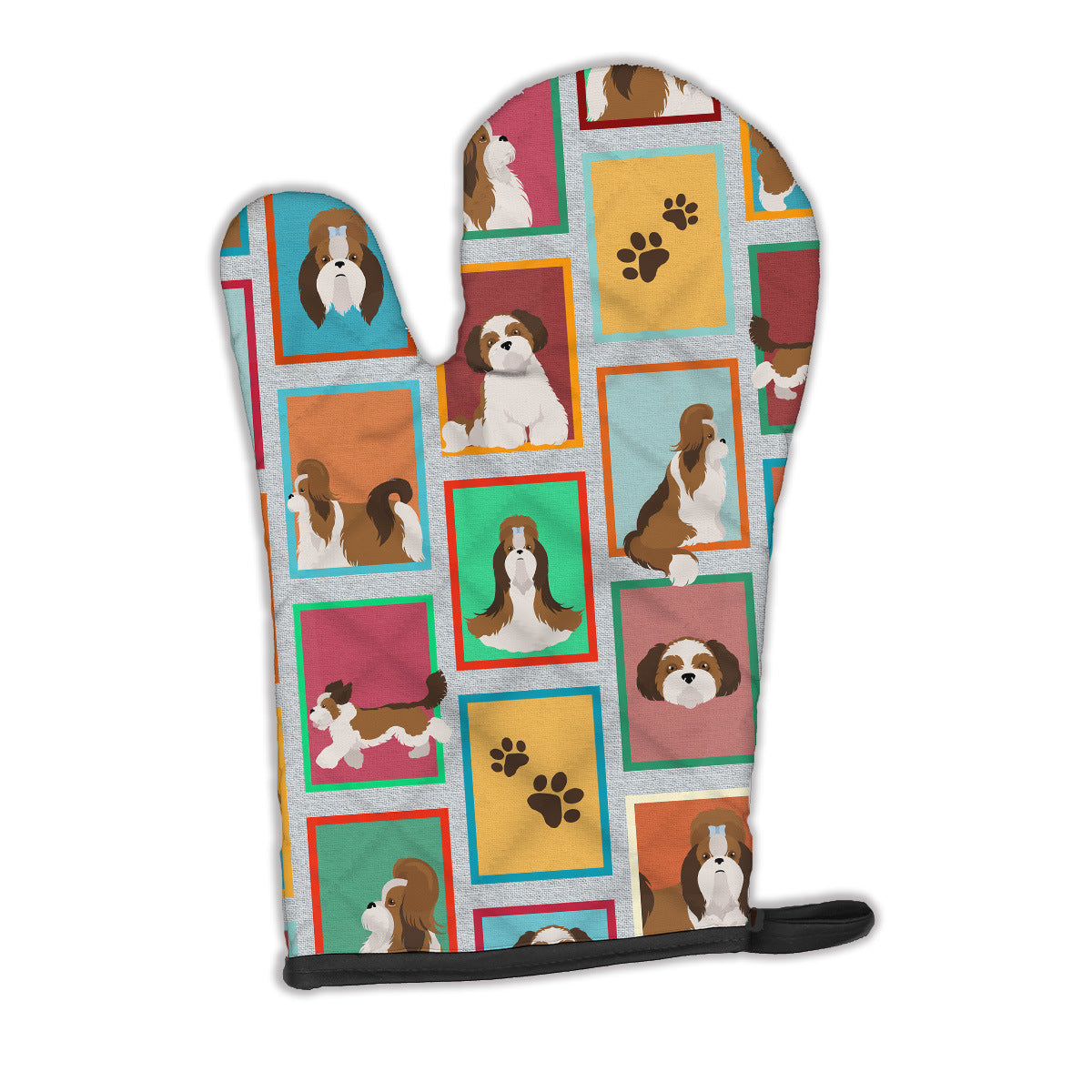 Lots of Shih Tzu Oven Mitt Heat Resistant Thick Oven Mitt for Hot Pans and Oven, Kitchen Mitt Protect Hands, Cooking Baking Glove