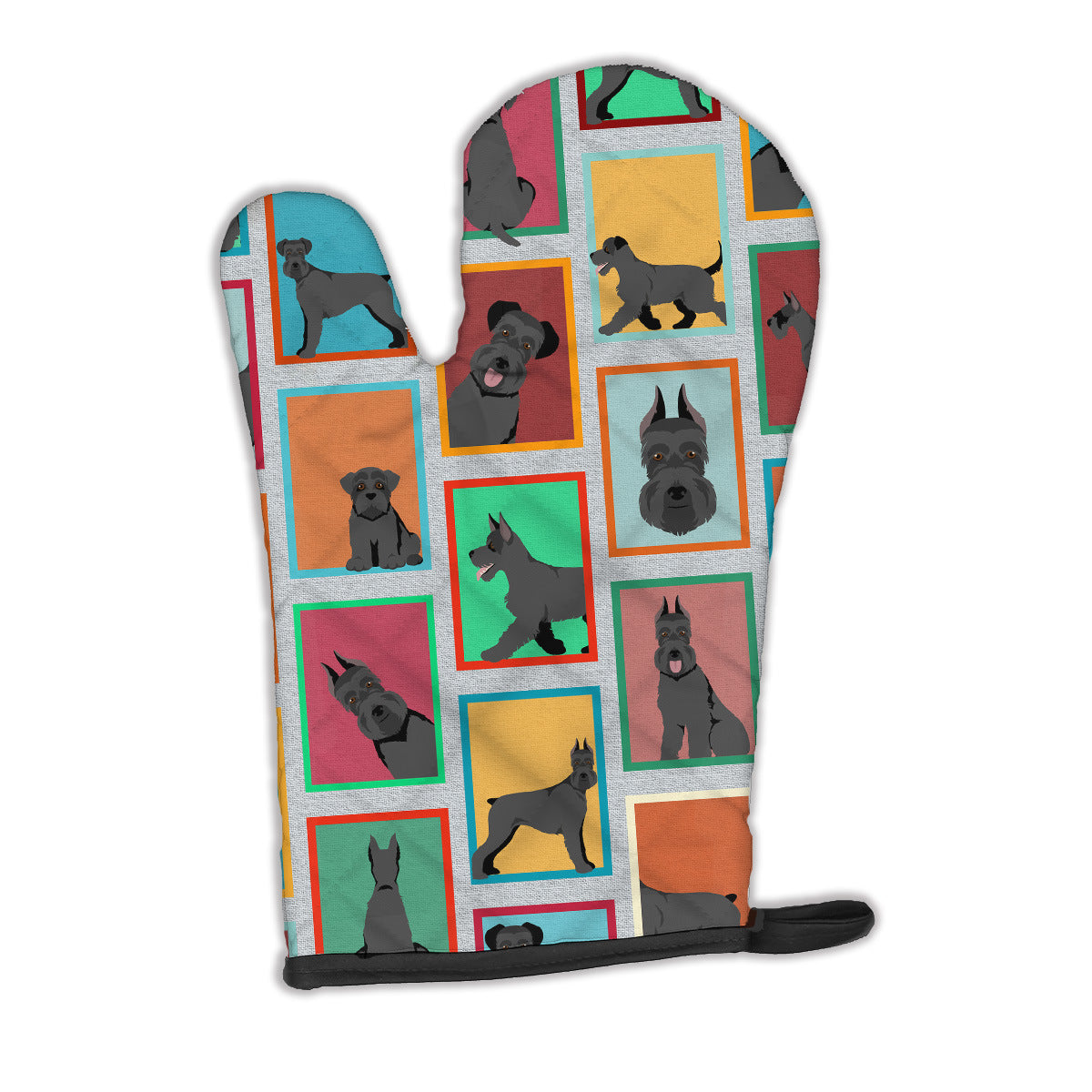 Lots of Black Schnauzer Oven Mitt Heat Resistant Thick Oven Mitt for Hot Pans and Oven, Kitchen Mitt Protect Hands, Cooking Baking Glove