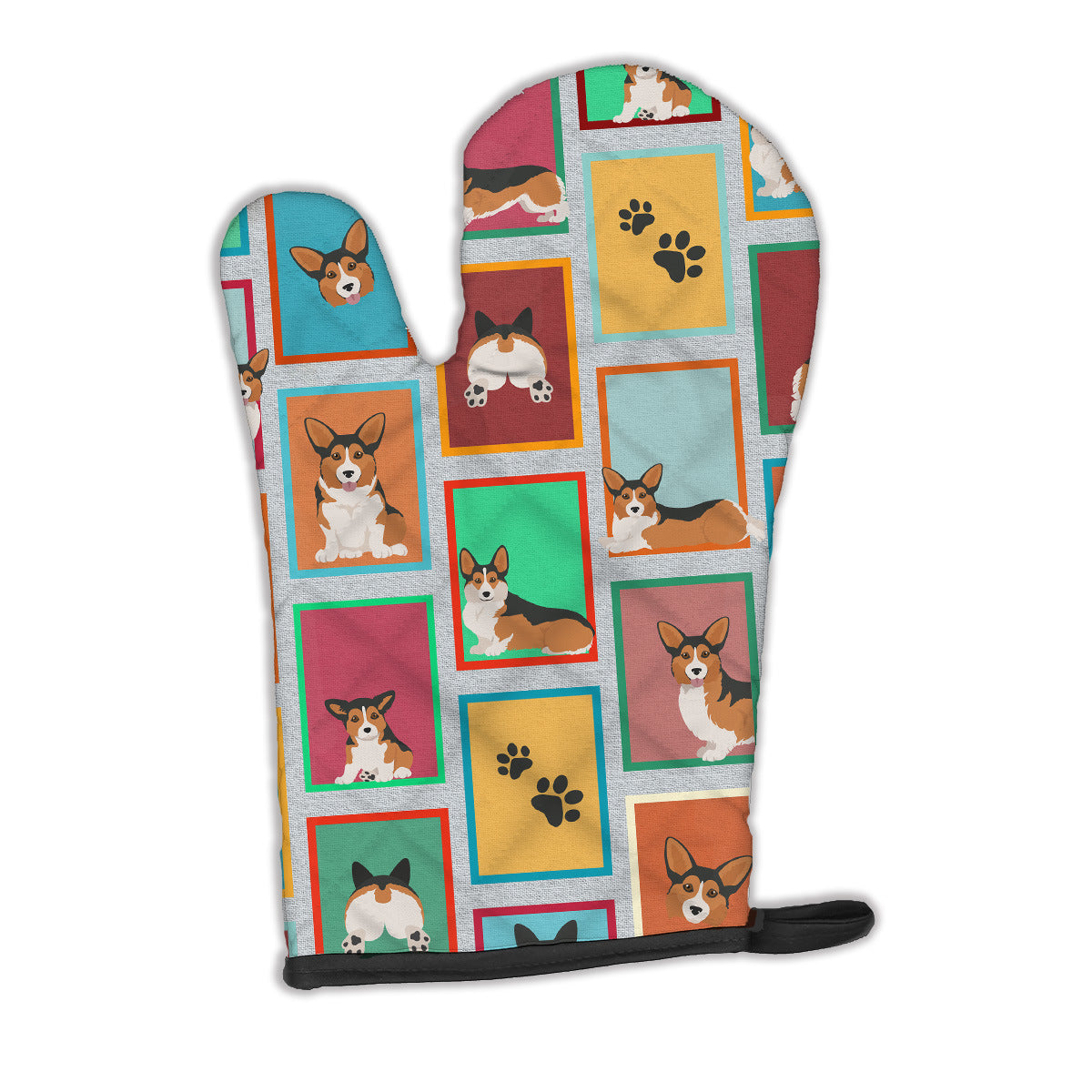 Lots of Sable Pembroke Corgi Oven Mitt Heat Resistant Thick Oven Mitt for Hot Pans and Oven, Kitchen Mitt Protect Hands, Cooking Baking Glove