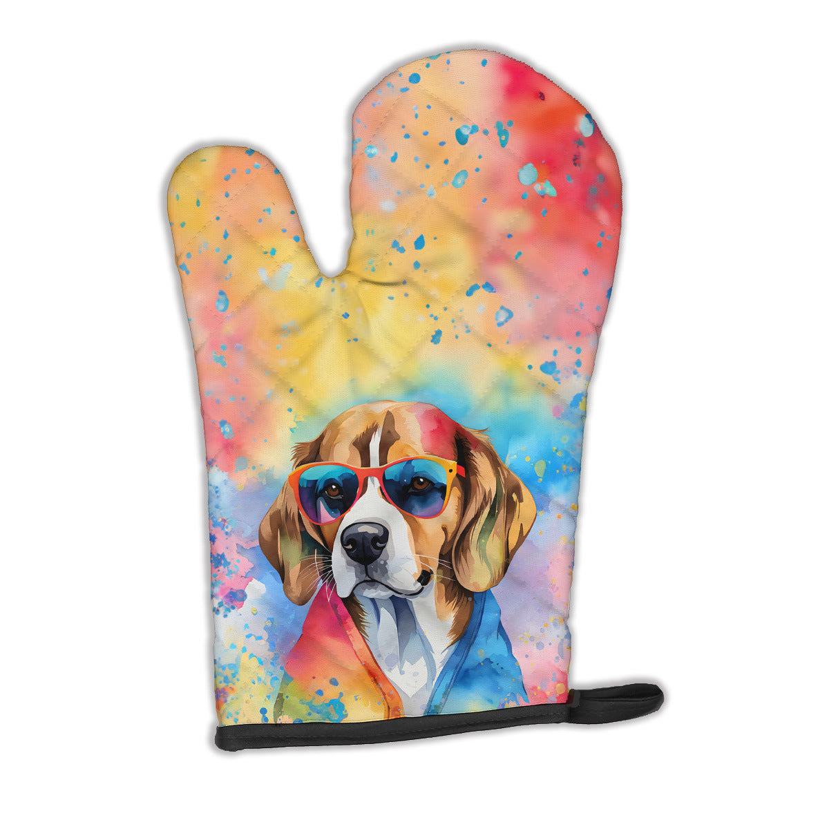 Beagle Hippie Dawg Oven Mitt Heat Resistant Thick Oven Mitt for Hot Pans and Oven, Kitchen Mitt Protect Hands, Cooking Baking Glove