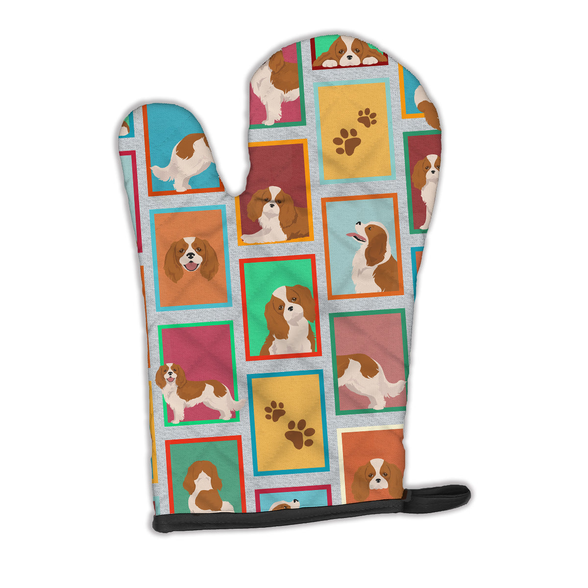 Lots of Blenheim Cavalier Spaniel Oven Mitt Heat Resistant Thick Oven Mitt for Hot Pans and Oven, Kitchen Mitt Protect Hands, Cooking Baking Glove