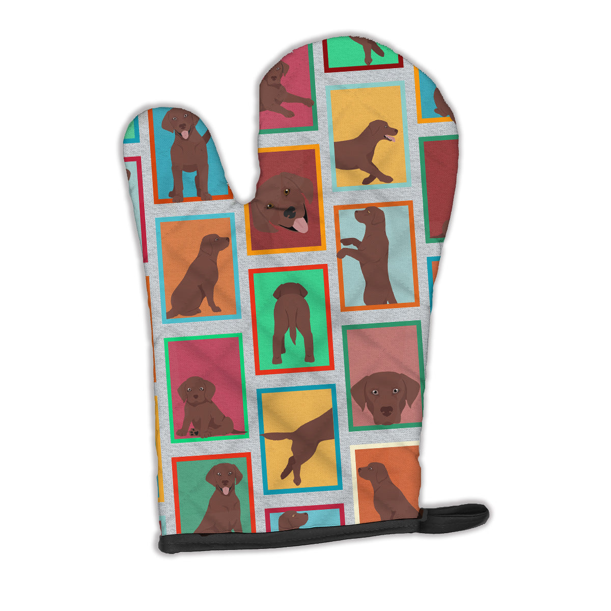 Lots of Chocolate Labrador Retriever Oven Mitt Heat Resistant Thick Oven Mitt for Hot Pans and Oven, Kitchen Mitt Protect Hands, Cooking Baking Glove