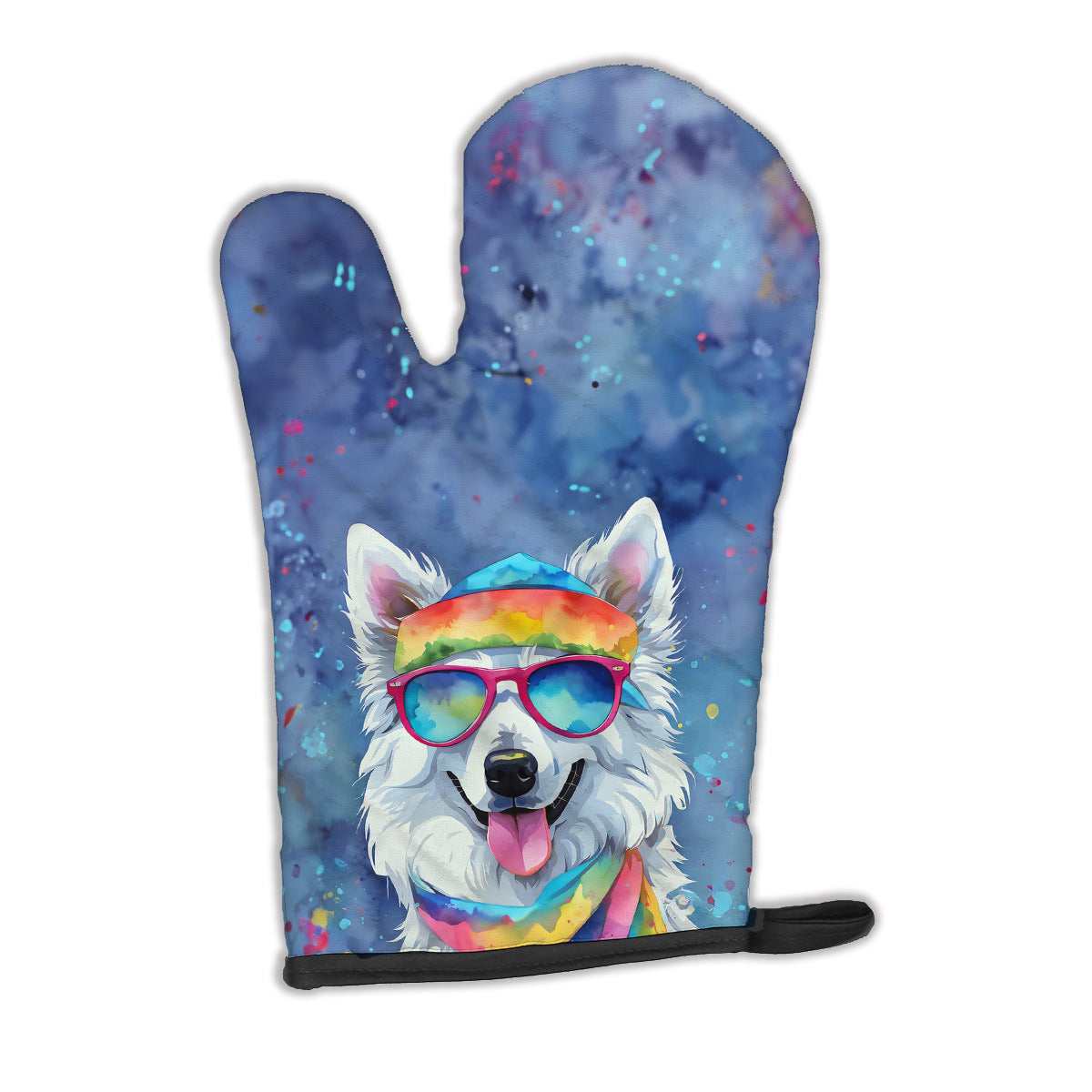 American Eskimo Hippie Dawg Oven Mitt Heat Resistant Thick Oven Mitt for Hot Pans and Oven, Kitchen Mitt Protect Hands, Cooking Baking Glove