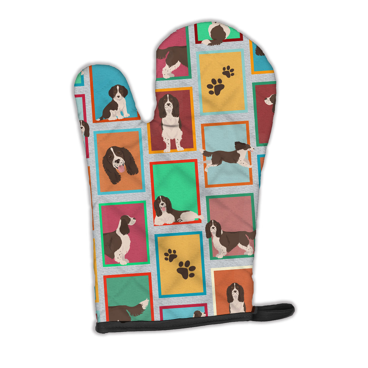 Lots of Liver English Springer Spaniel Oven Mitt Heat Resistant Thick Oven Mitt for Hot Pans and Oven, Kitchen Mitt Protect Hands, Cooking Baking Glove