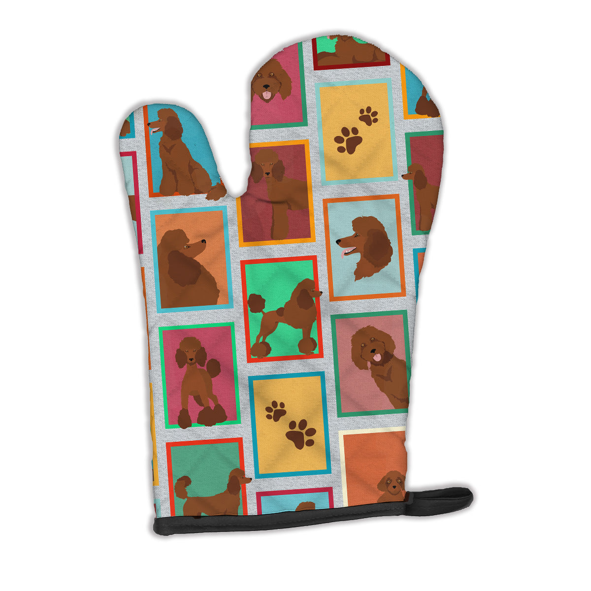 Lots of Chocolate Standard Poodle Oven Mitt Heat Resistant Thick Oven Mitt for Hot Pans and Oven, Kitchen Mitt Protect Hands, Cooking Baking Glove