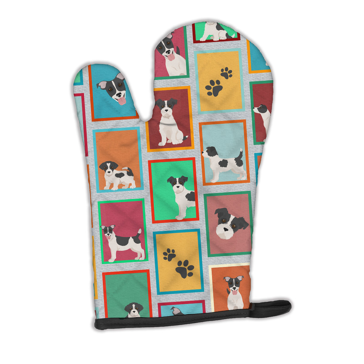 Lots of Jack Russell Terrier Oven Mitt Heat Resistant Thick Oven Mitt for Hot Pans and Oven, Kitchen Mitt Protect Hands, Cooking Baking Glove