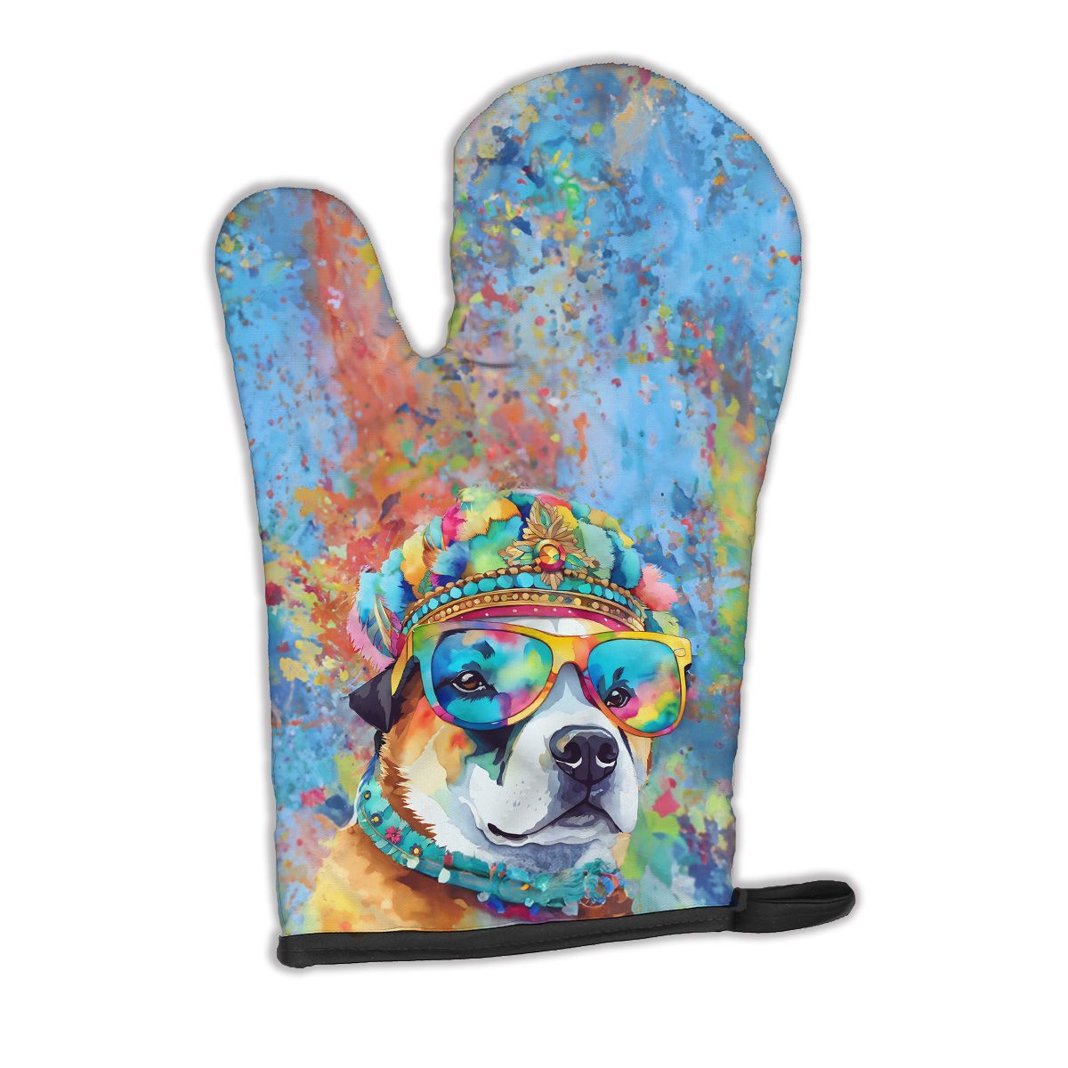 Akita Hippie Dawg Oven Mitt Heat Resistant Thick Oven Mitt for Hot Pans and Oven, Kitchen Mitt Protect Hands, Cooking Baking Glove