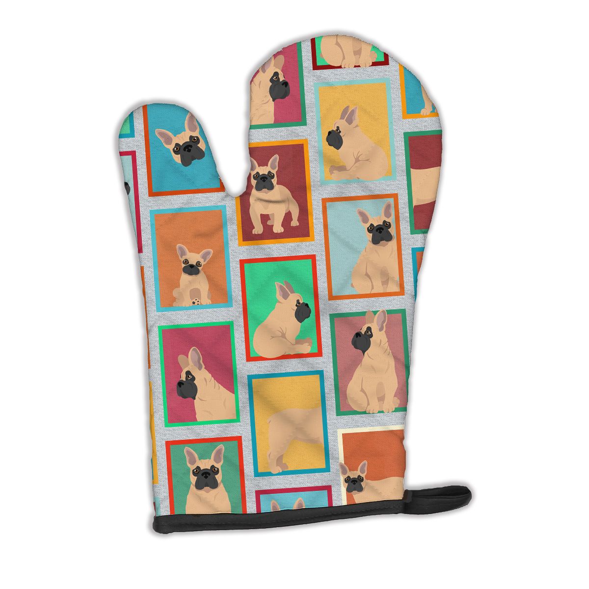 Lots of Fawn French Bulldog Oven Mitt Heat Resistant Thick Oven Mitt for Hot Pans and Oven, Kitchen Mitt Protect Hands, Cooking Baking Glove