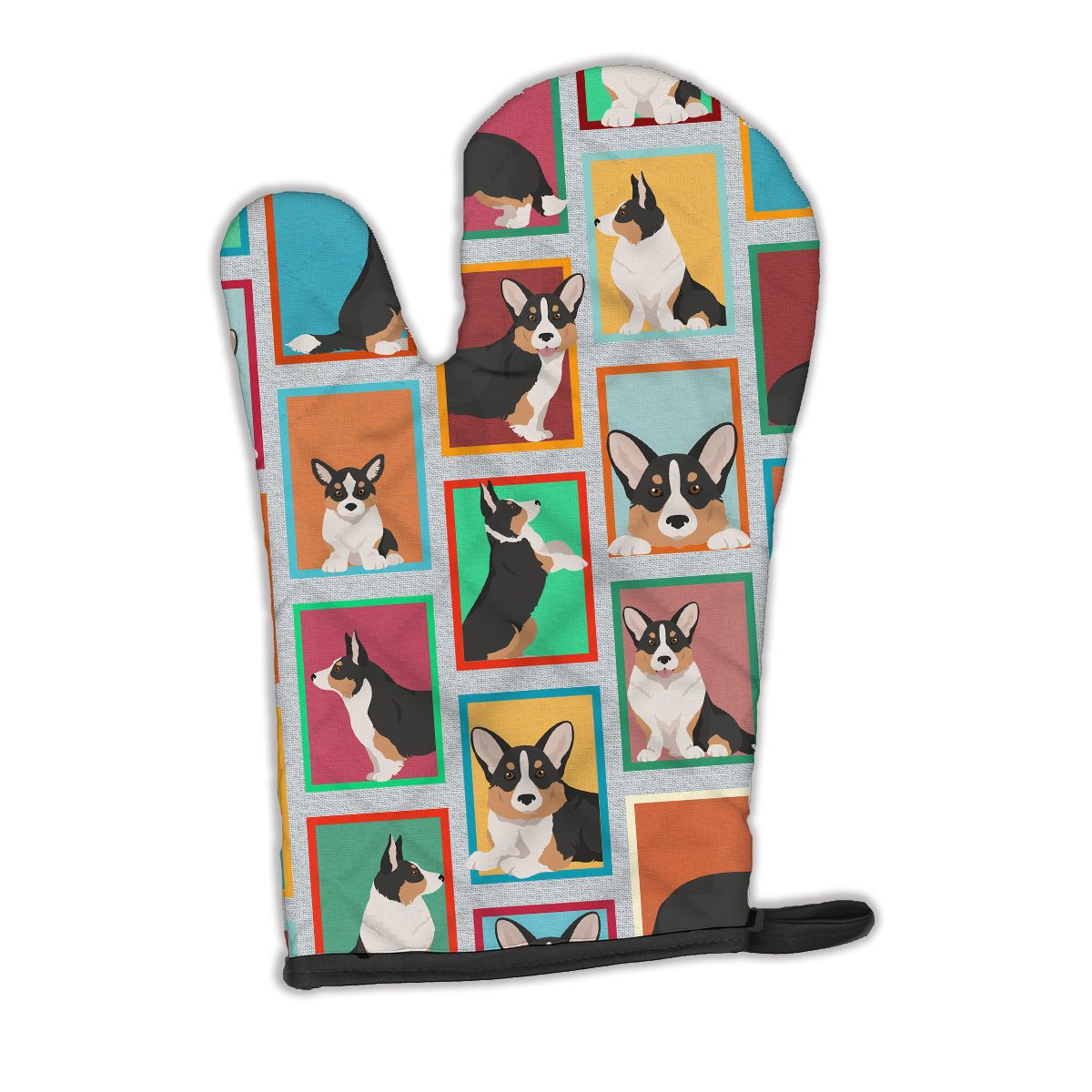 Lots of Tricolor Cardigan Corgi Oven Mitt Heat Resistant Thick Oven Mitt for Hot Pans and Oven, Kitchen Mitt Protect Hands, Cooking Baking Glove