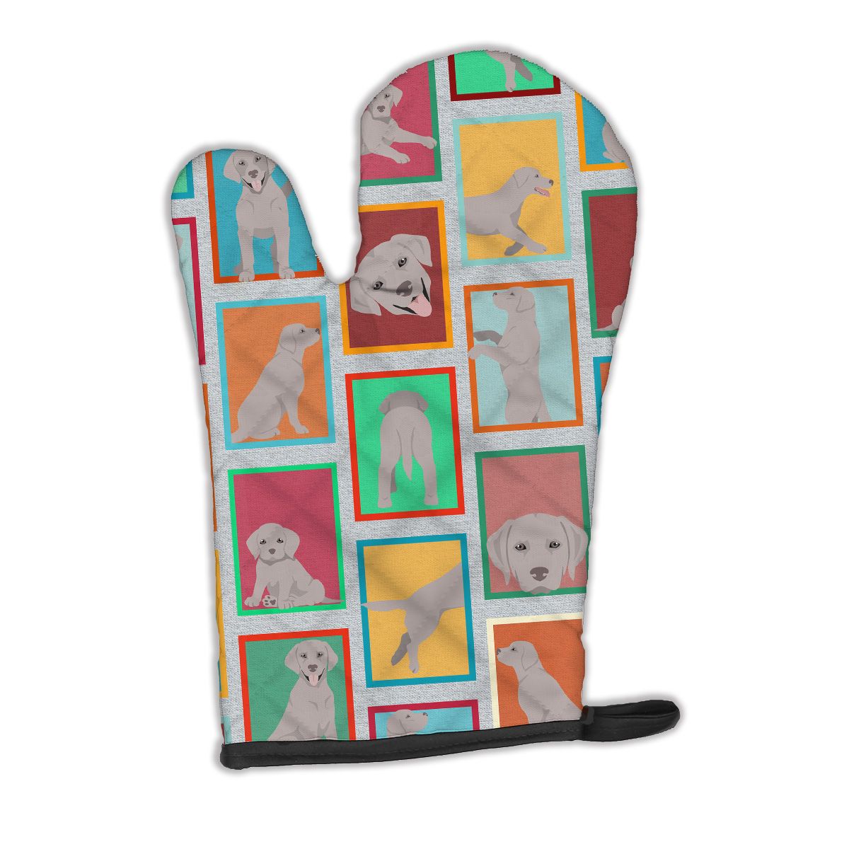 Lots of Grey Labrador Retriever Oven Mitt Heat Resistant Thick Oven Mitt for Hot Pans and Oven, Kitchen Mitt Protect Hands, Cooking Baking Glove